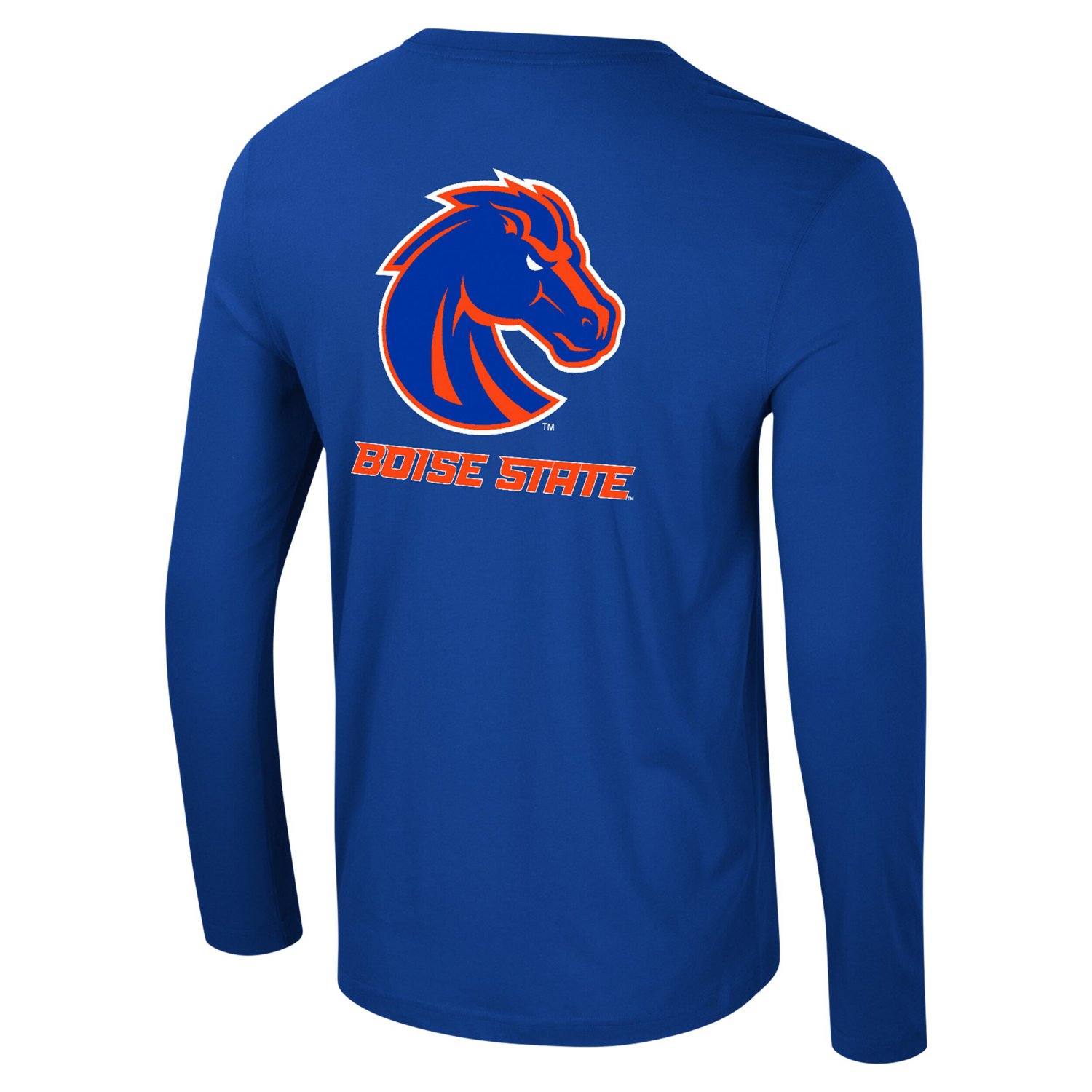 Colosseum Boise State Broncos Logo Lockup 3-Hit Active Blend Long Sleeve T-Shirt - view number 3