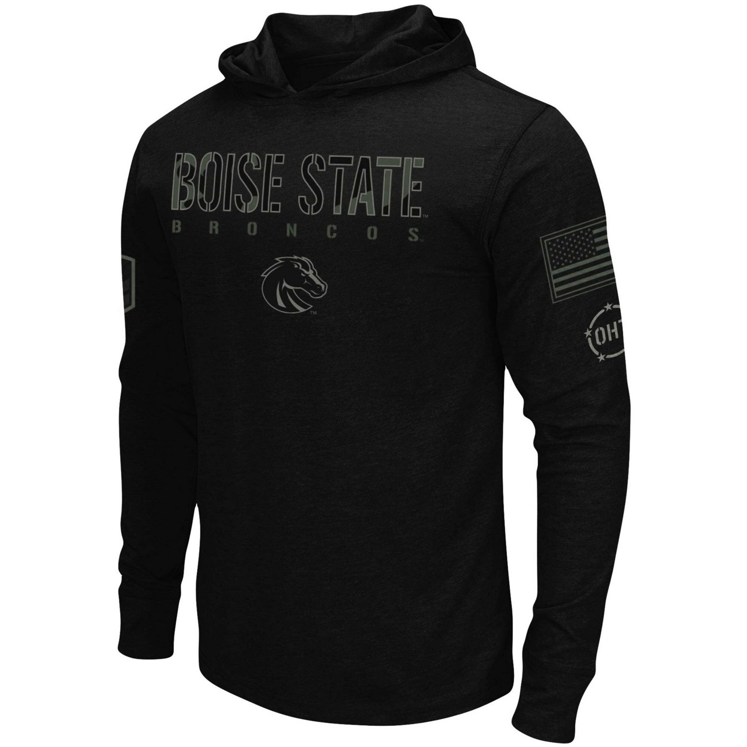 Colosseum Boise State Broncos OHT Military Appreciation Hoodie Long Sleeve T-Shirt - view number 2
