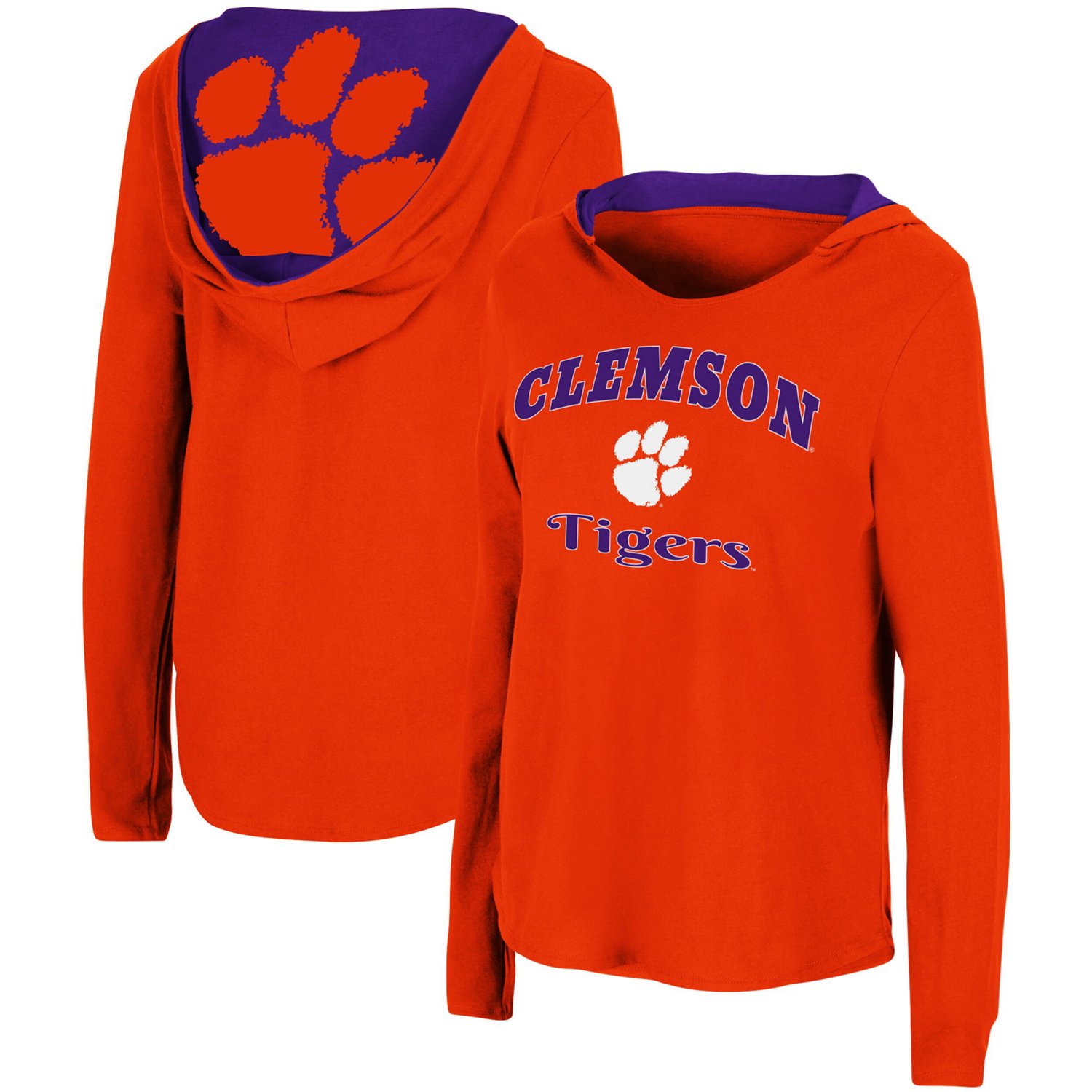 Colosseum Clemson Tigers Catalina Hoodie Long Sleeve T-Shirt