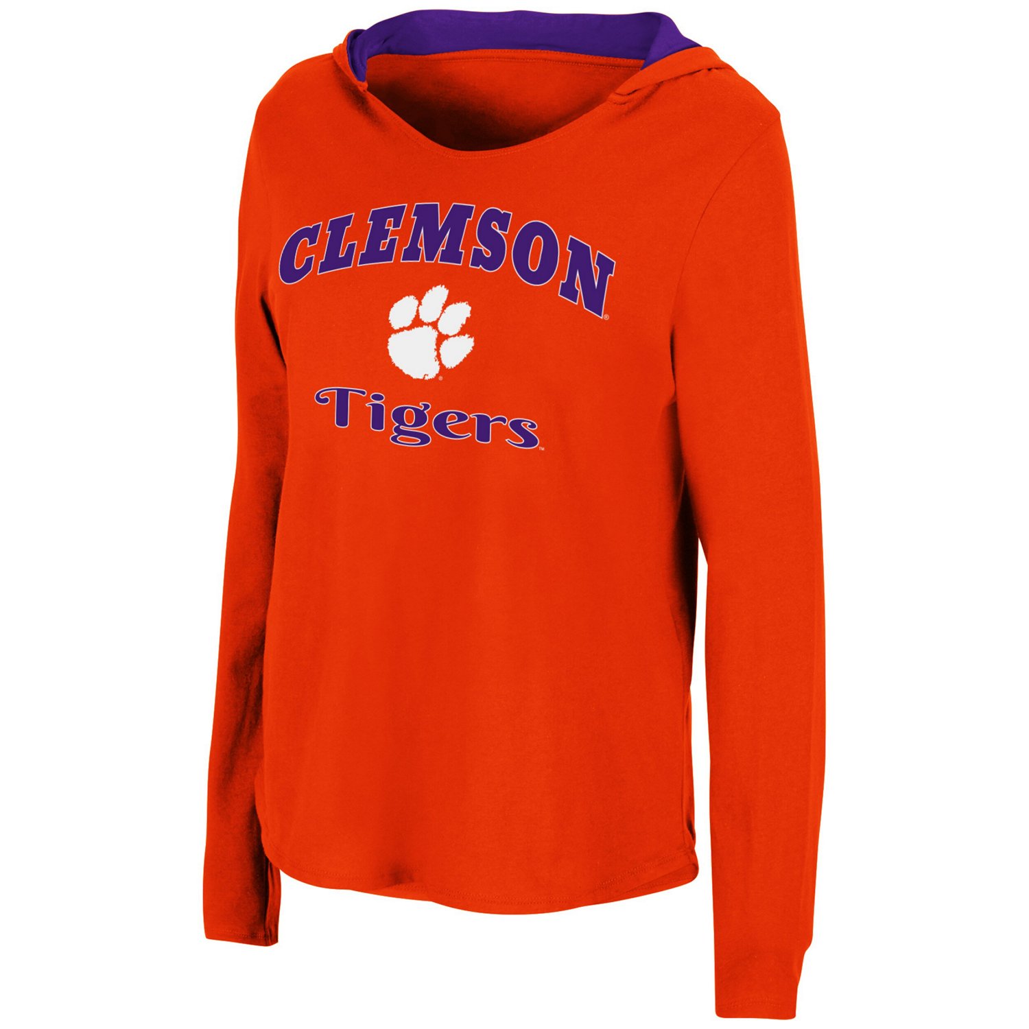 Colosseum Clemson Tigers Catalina Hoodie Long Sleeve T-Shirt - view number 2