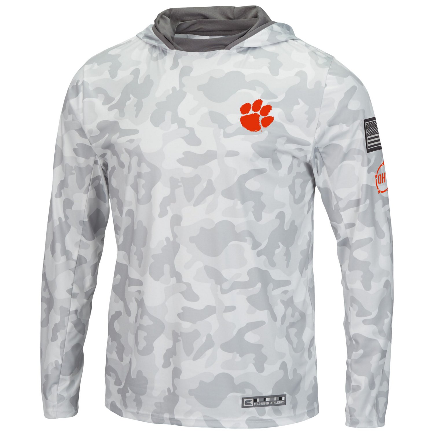 Colosseum Clemson Tigers OHT Military Appreciation Long Sleeve Hoodie Top - view number 2