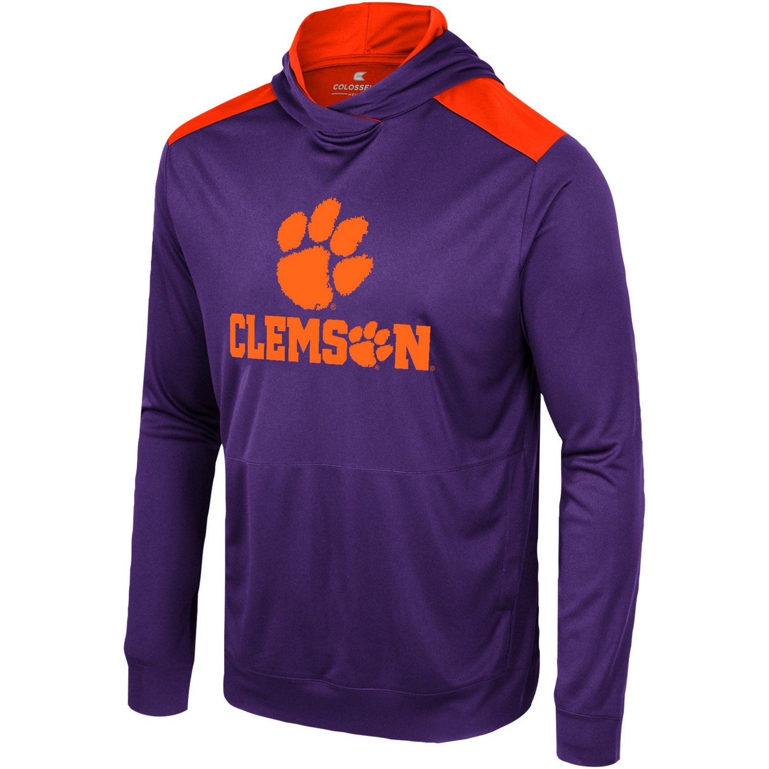 Colosseum Clemson Tigers Warm Up Long Sleeve Hoodie T-Shirt - view number 2