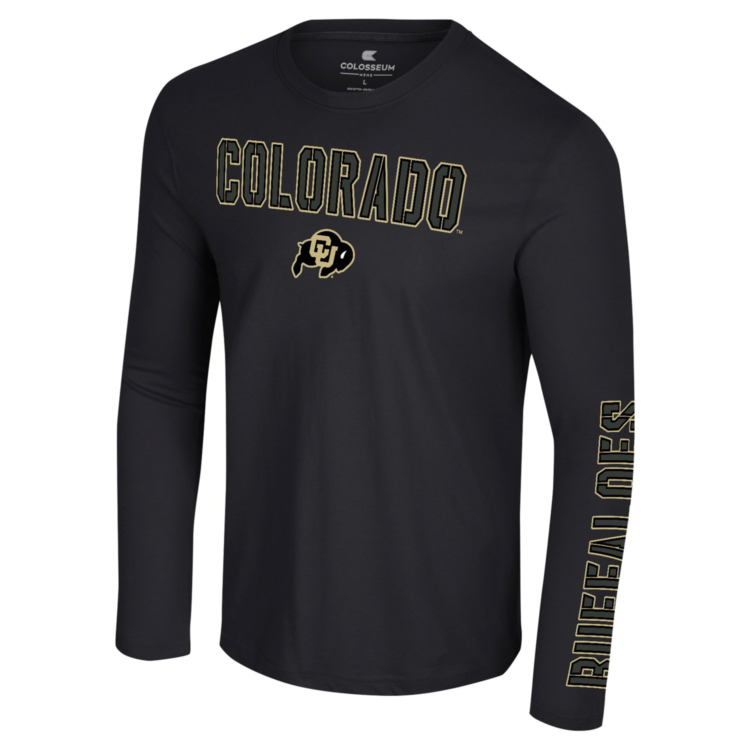 Colosseum Colorado Buffaloes Color Pop Active Blend 2-Hit Long Sleeve T-Shirt - view number 2