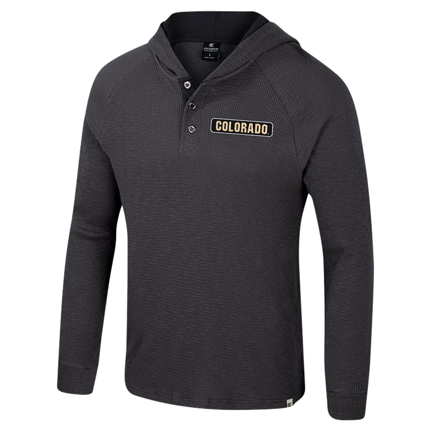 Colosseum Colorado Buffaloes Dujour Ralgan Long Sleeve Henley Hoodie T-Shirt - view number 2