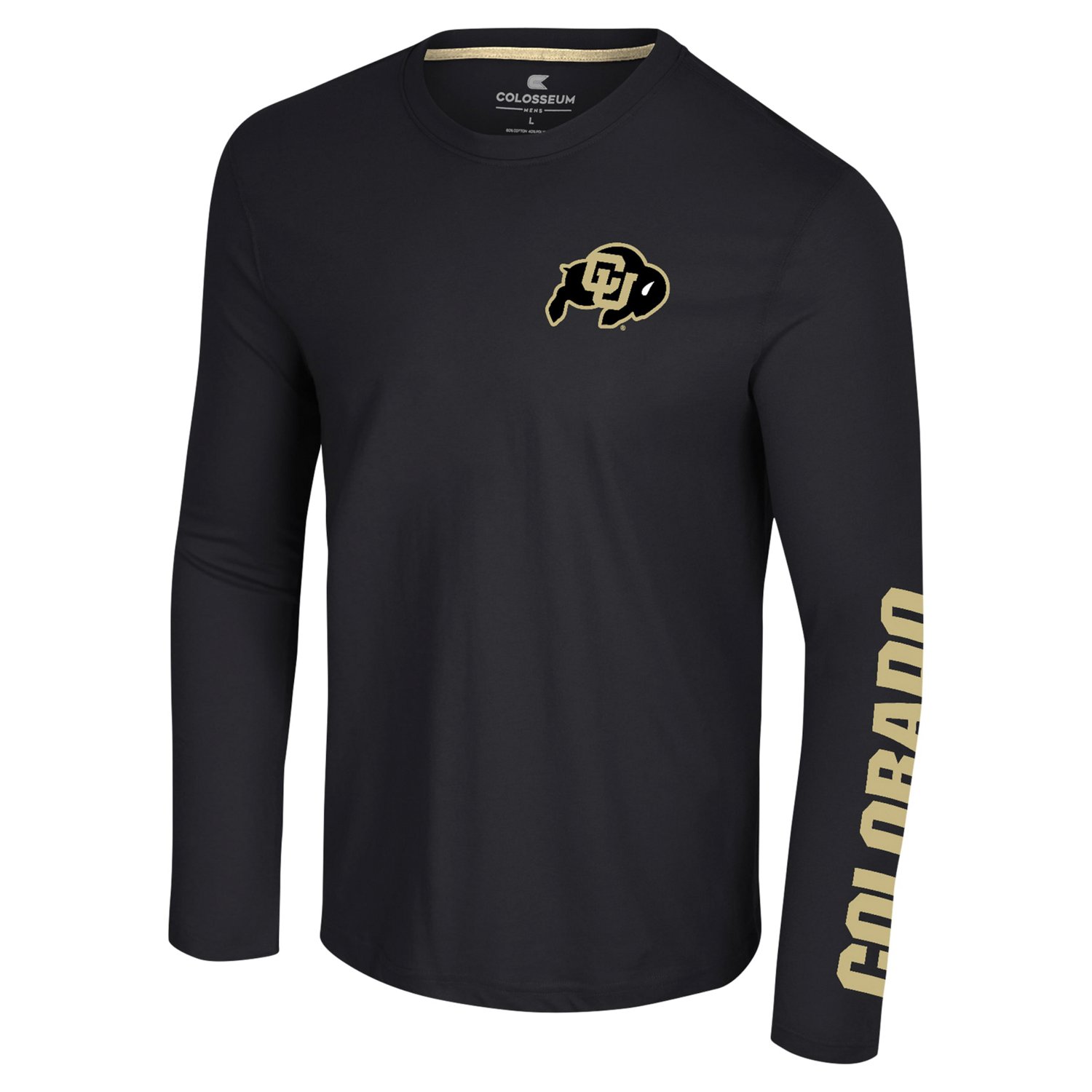 Colosseum Colorado Buffaloes Logo Lockup 3-Hit Active Blend Long Sleeve T-Shirt - view number 2