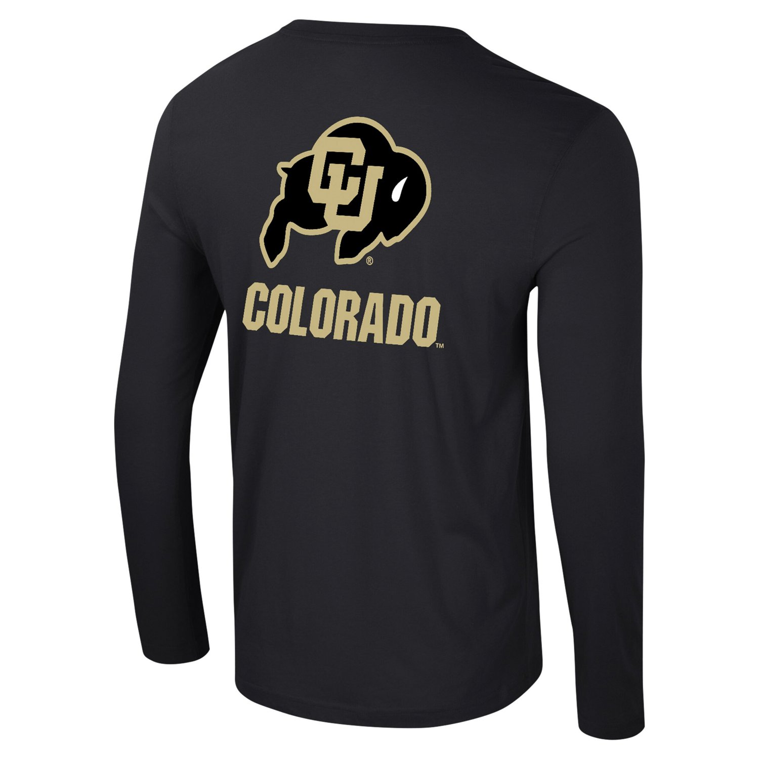 Colosseum Colorado Buffaloes Logo Lockup 3-Hit Active Blend Long Sleeve T-Shirt - view number 3