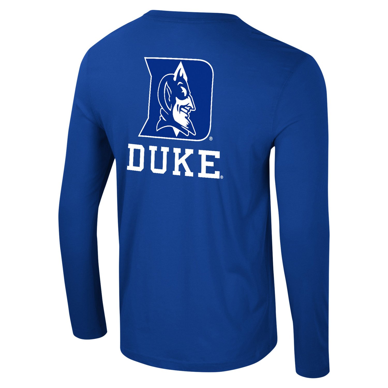 Colosseum Duke Blue Devils Logo Lockup 3-Hit Active Blend Long Sleeve T-Shirt - view number 3