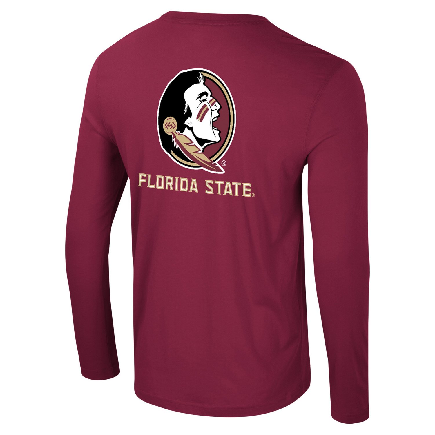 Colosseum Florida State Seminoles Logo Lockup 3-Hit Active Blend Long Sleeve T-Shirt - view number 3