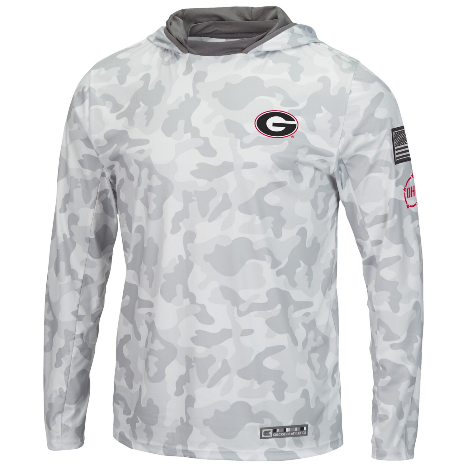 Colosseum Georgia Bulldogs OHT Military Appreciation Long Sleeve Hoodie Top - view number 2