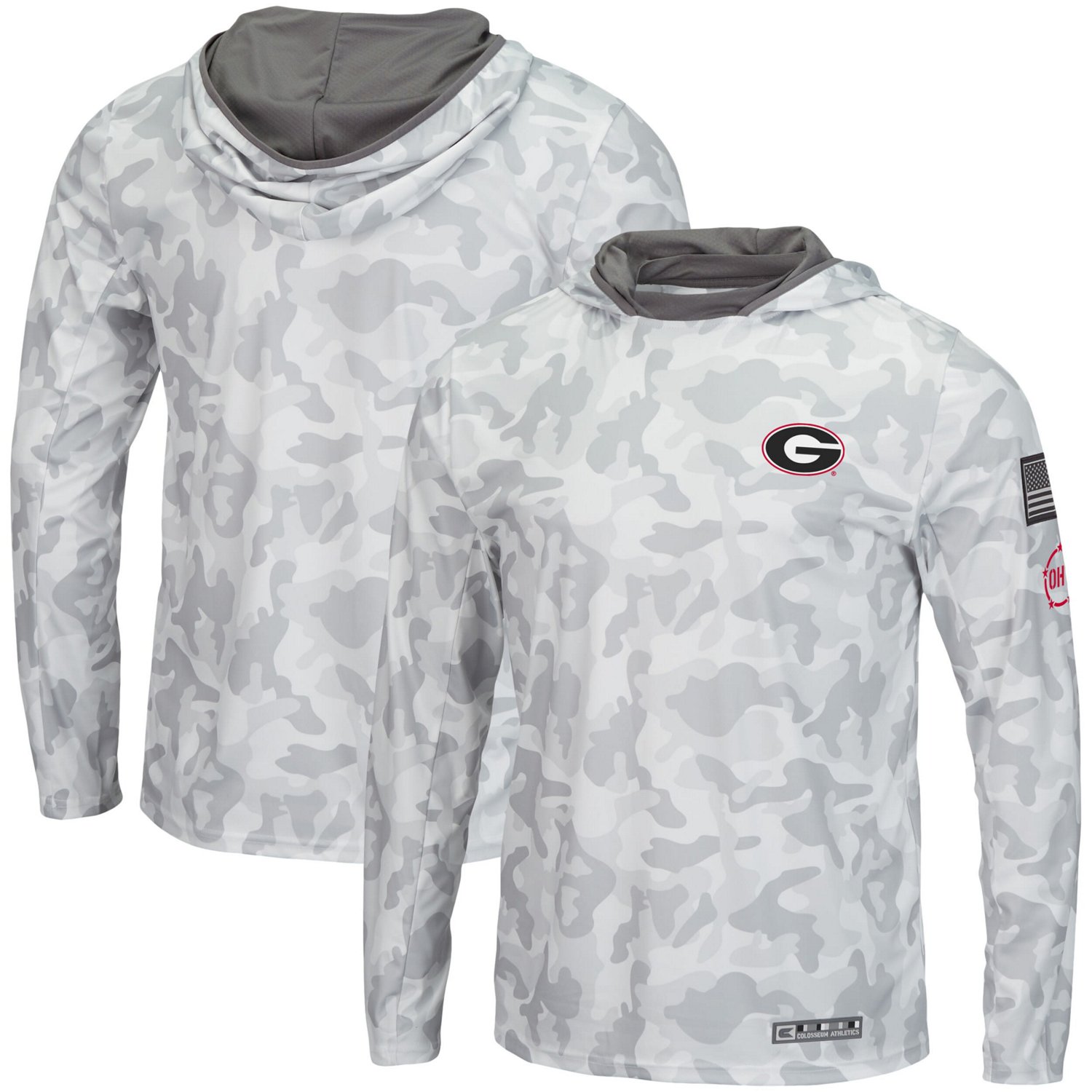 Colosseum Georgia Bulldogs OHT Military Appreciation Long Sleeve Hoodie Top