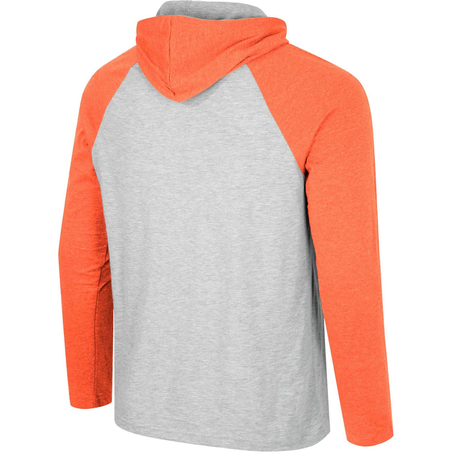 Colosseum Heather Clemson Tigers Hasta La Vista Raglan Hoodie Long Sleeve T-Shirt - view number 3