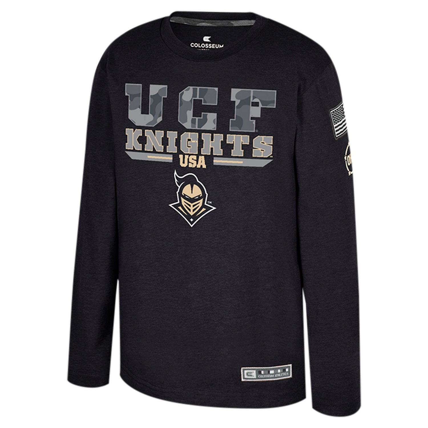 Colosseum Heather UCF Knights OHT Military Appreciation Oorah Long Sleeve T-Shirt - view number 2