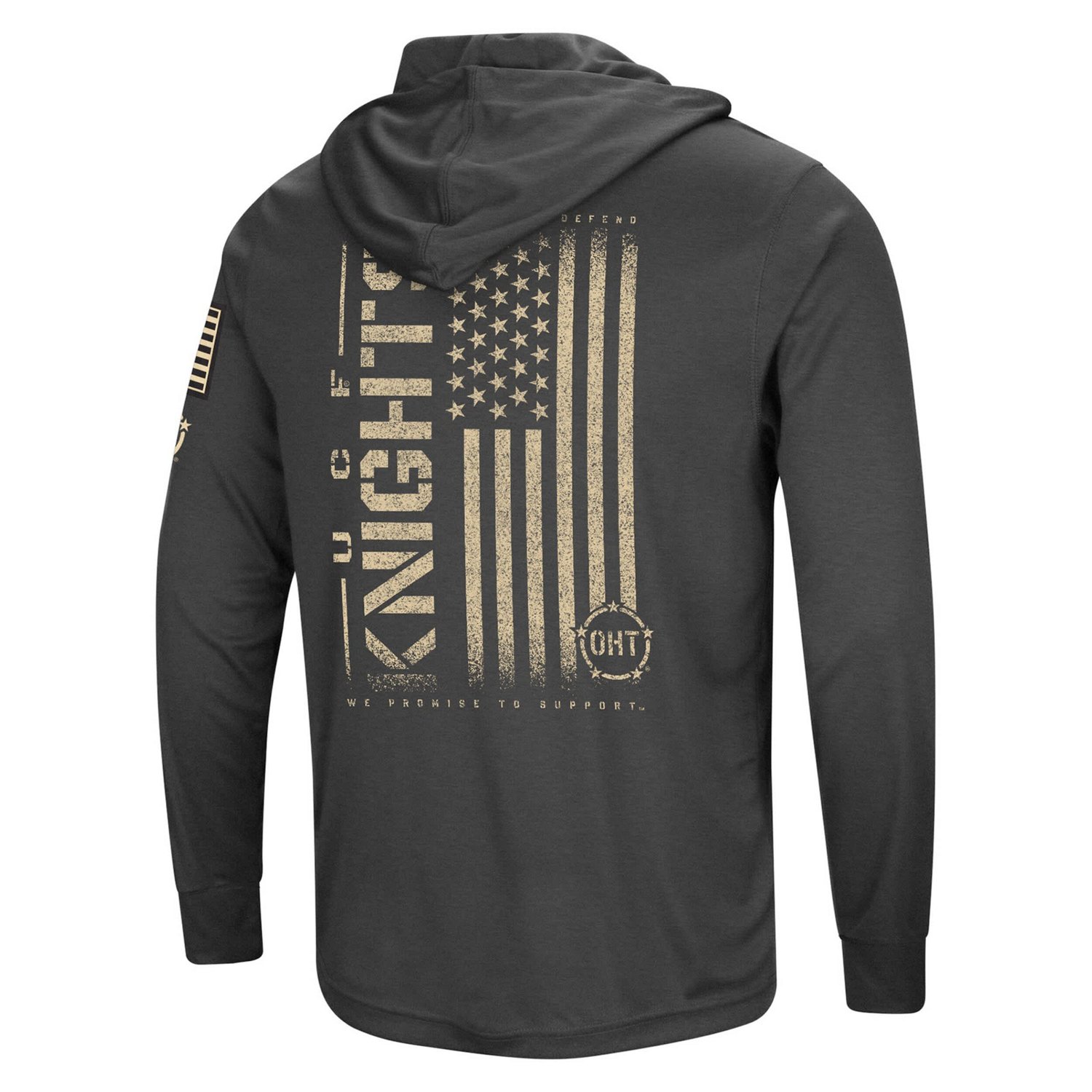 Colosseum Heather UCF Knights Team OHT Military Appreciation Long Sleeve Hoodie T-Shirt