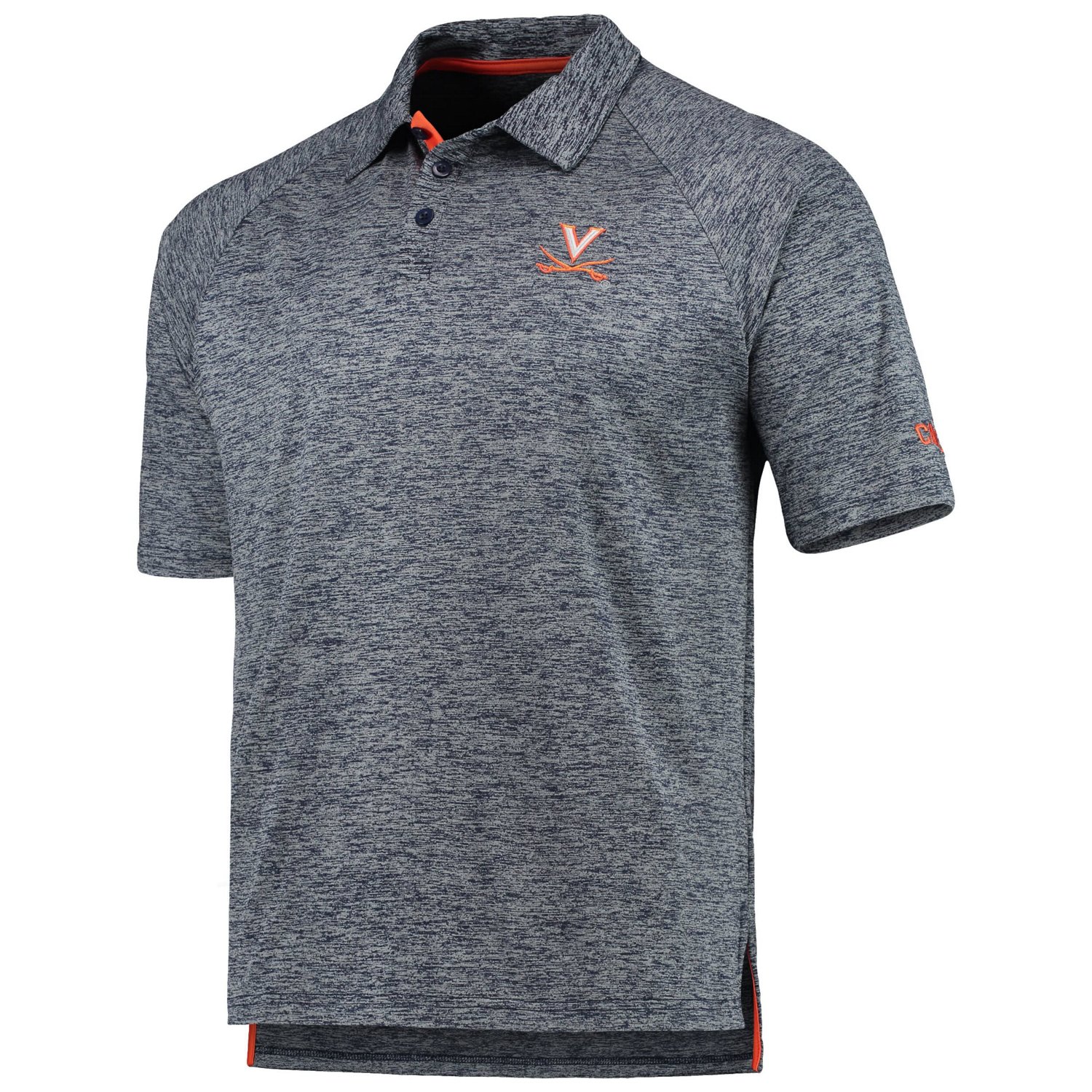 Colosseum Heather Virginia Cavaliers Down Swing Raglan Team Polo