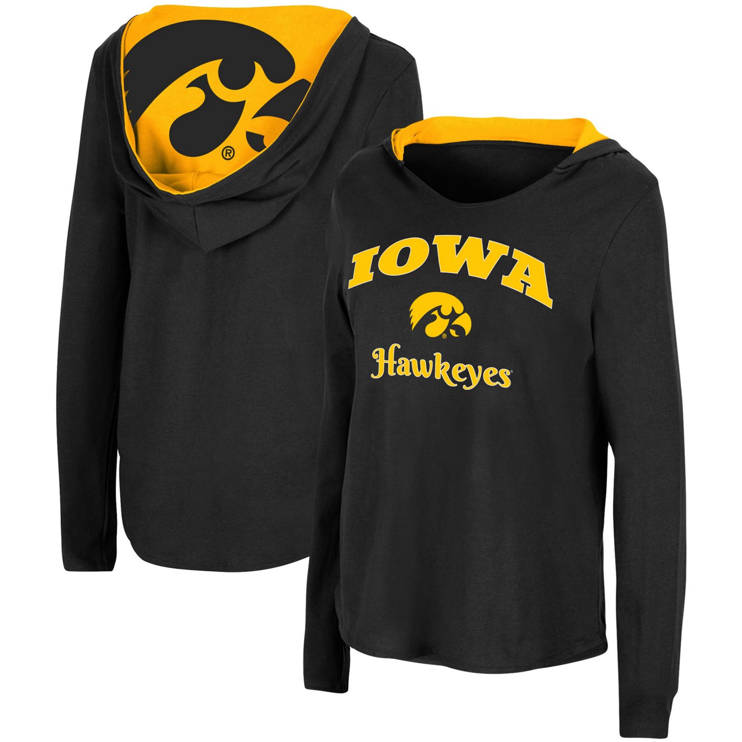 Colosseum Iowa Hawkeyes Catalina Hoodie Long Sleeve T-Shirt