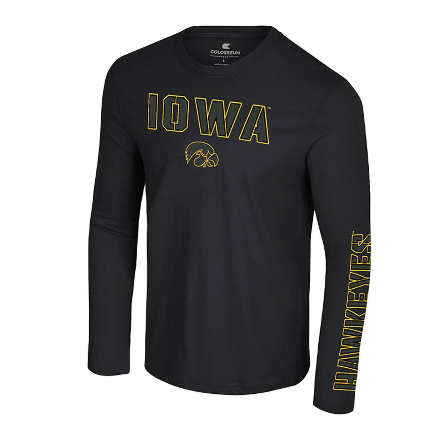Colosseum Iowa Hawkeyes Color Pop Active Blend Long Sleeve T-Shirt - view number 2