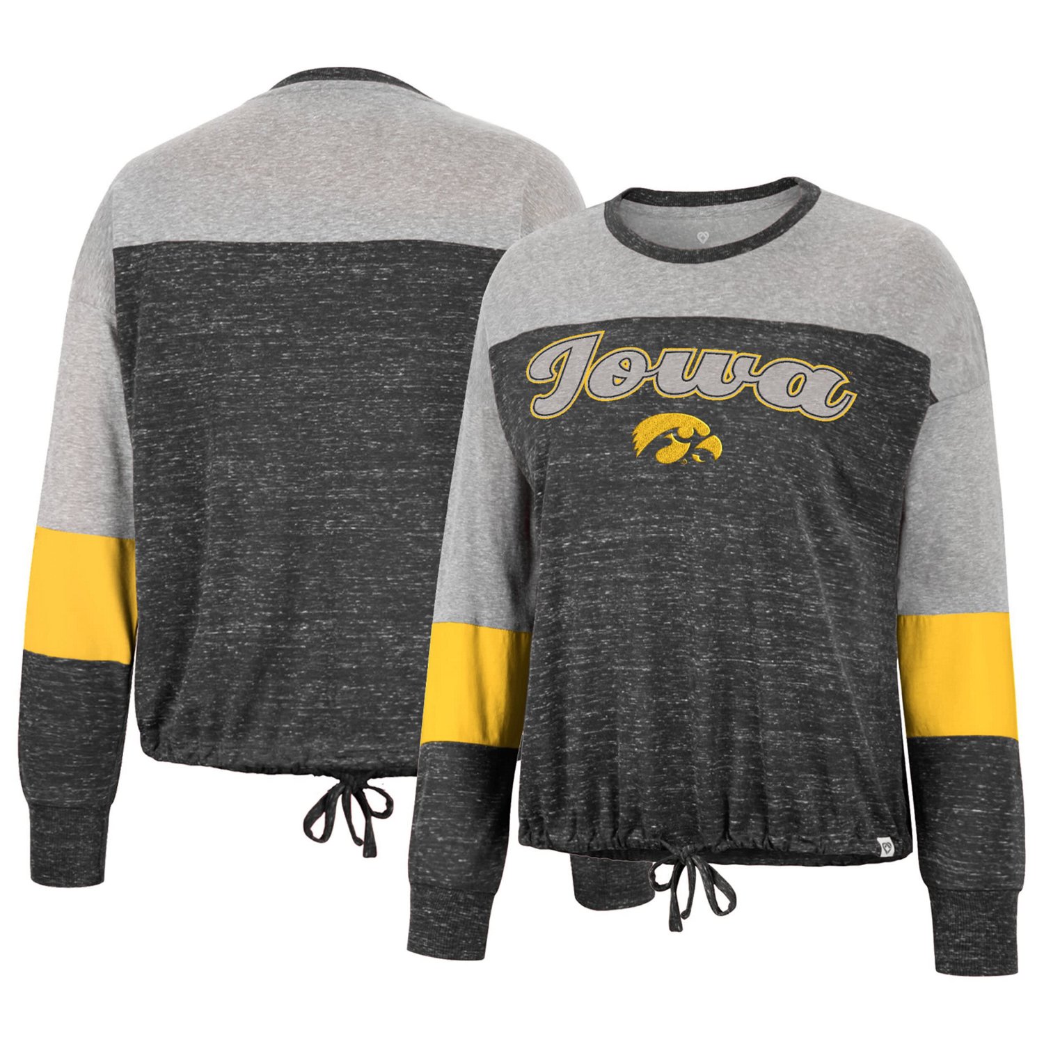 Colosseum Iowa Hawkeyes Joanna Tie Front Long Sleeve T-Shirt