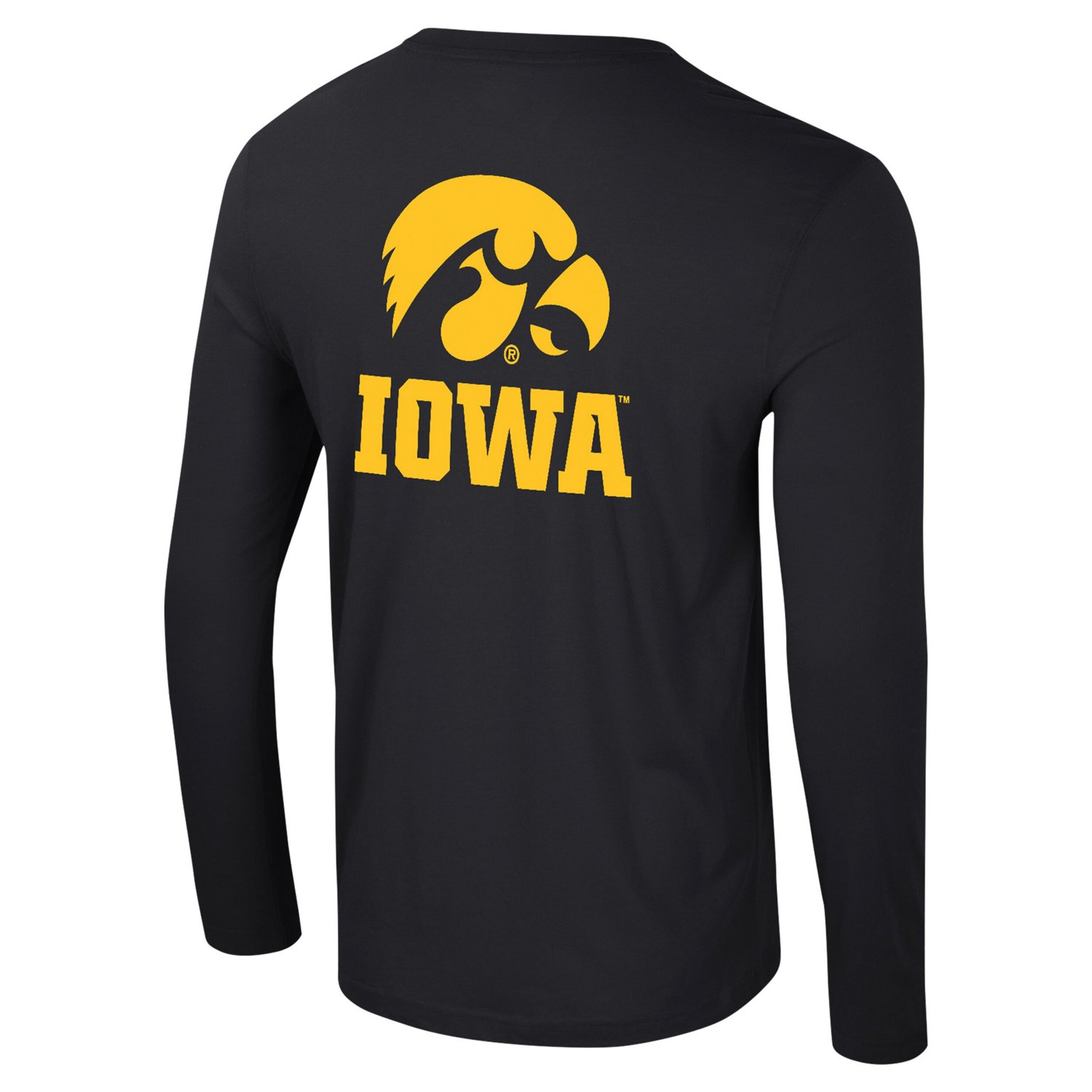 Colosseum Iowa Hawkeyes Logo Lockup 3-Hit Active Blend Long Sleeve T-Shirt - view number 3