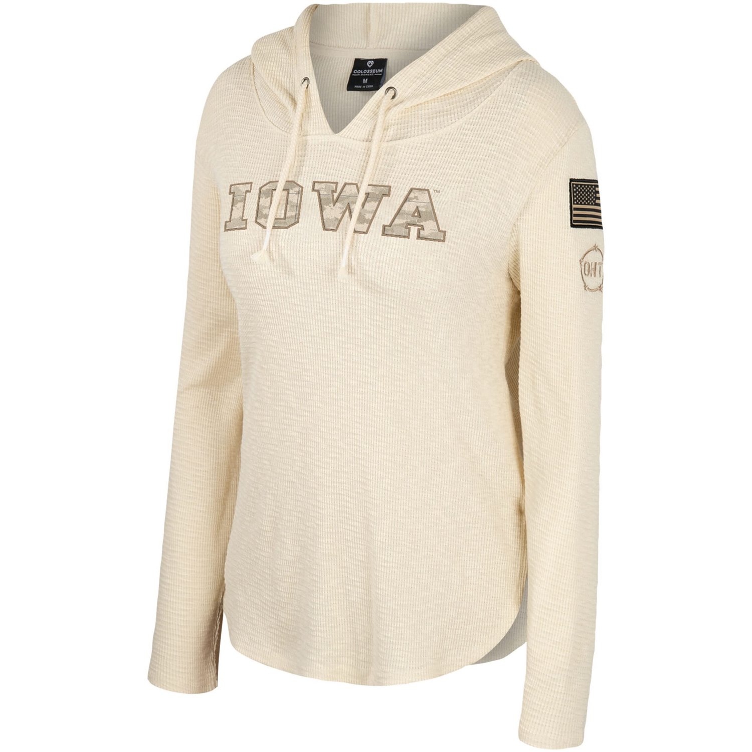 Colosseum Iowa Hawkeyes OHT Military Appreciation Casey Raglan Long Sleeve Hoodie T-Shirt - view number 2