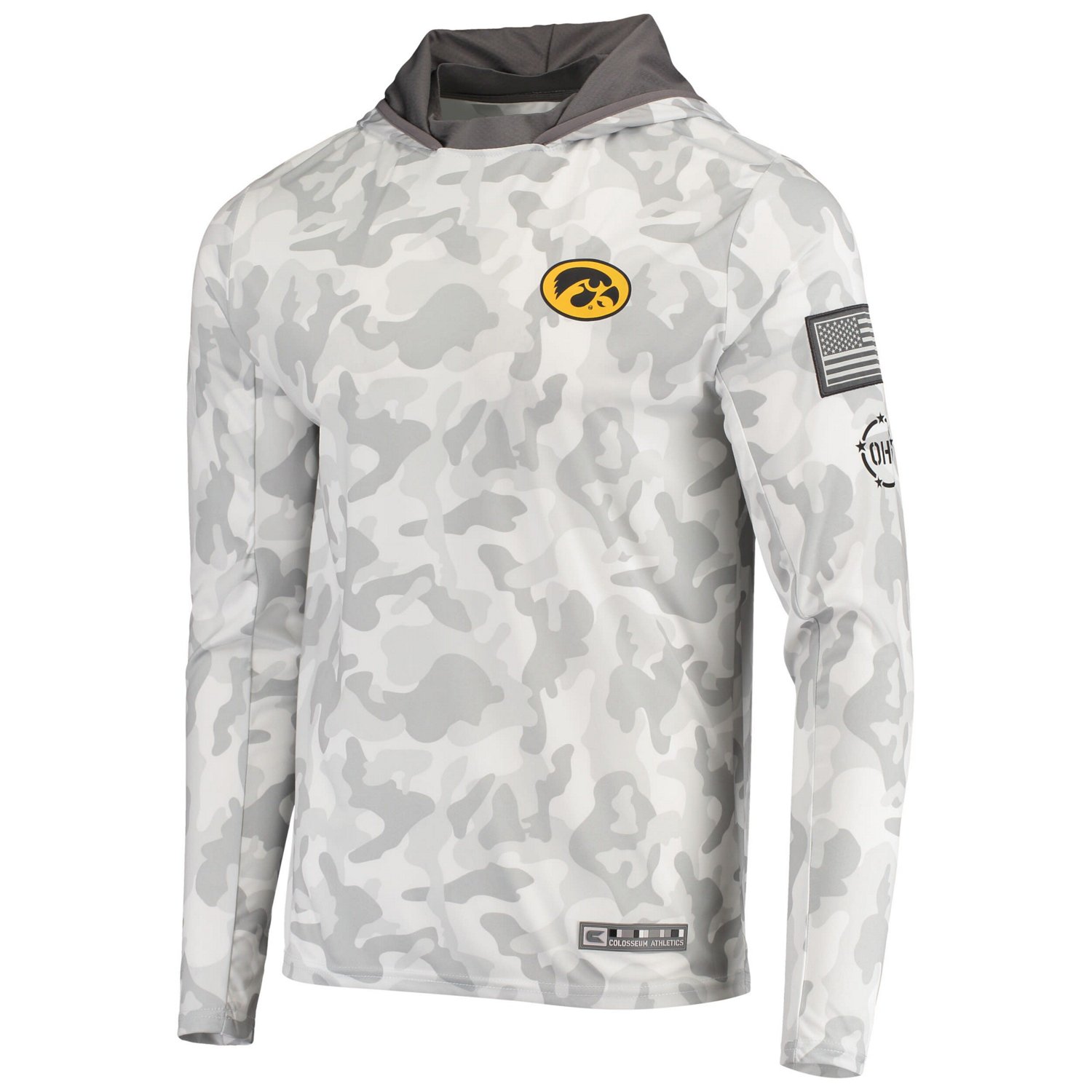 Colosseum Iowa Hawkeyes OHT Military Appreciation Long Sleeve Hoodie Top - view number 2