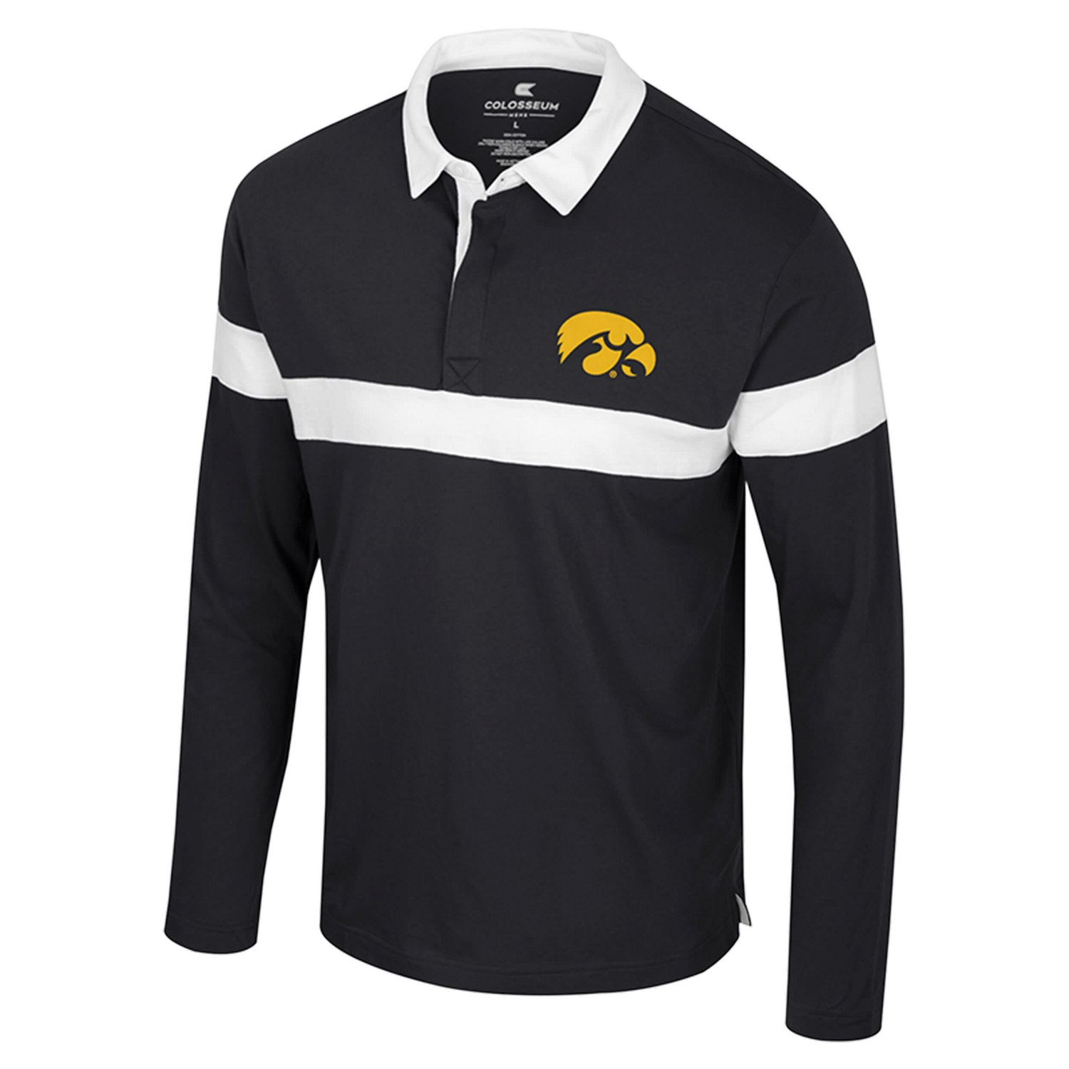 Colosseum Iowa Hawkeyes Too Cool For School Long Sleeve Polo - view number 2