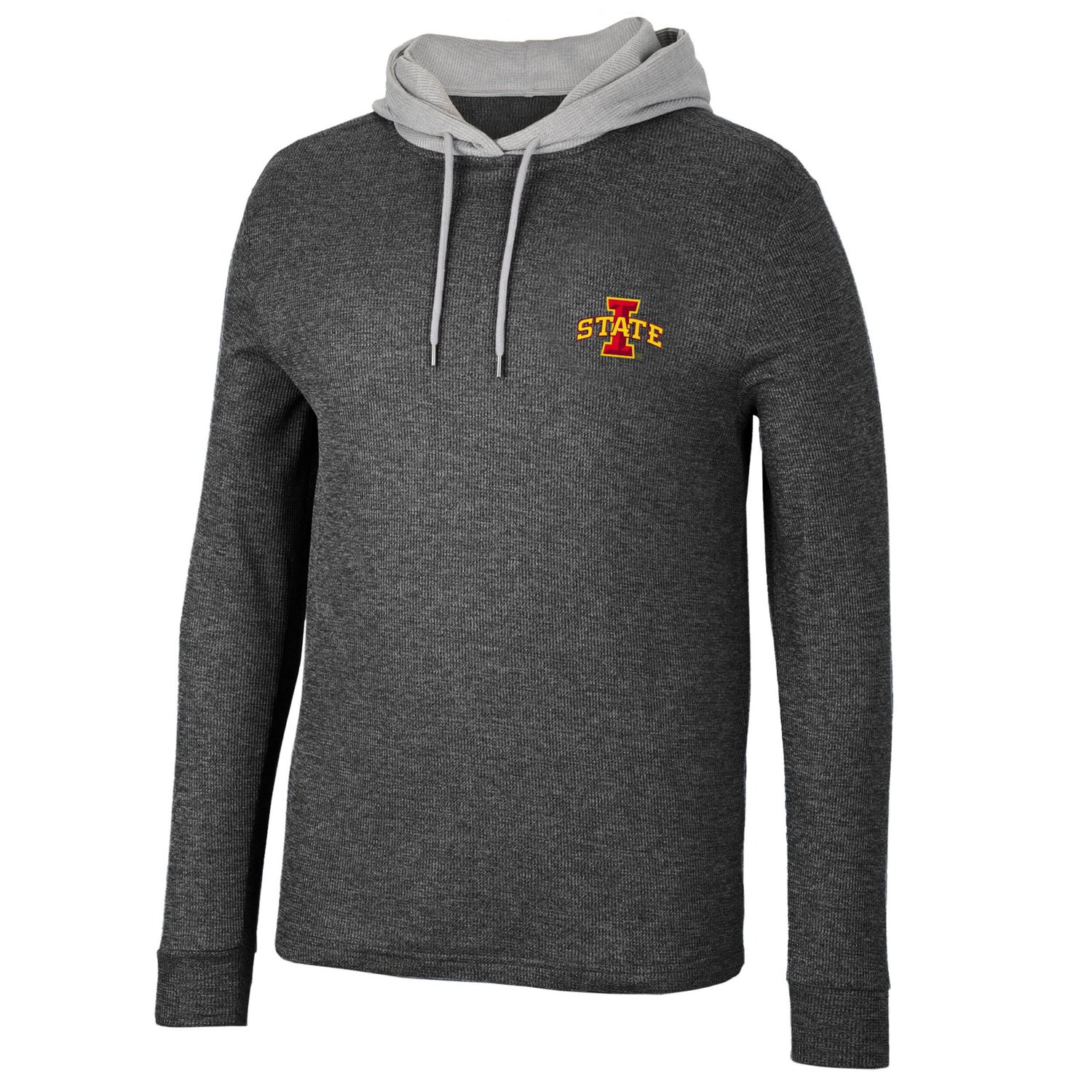 Colosseum Iowa State Cyclones Ballot Waffle-Knit Thermal Long Sleeve Hoodie T-Shirt                                              - view number 2