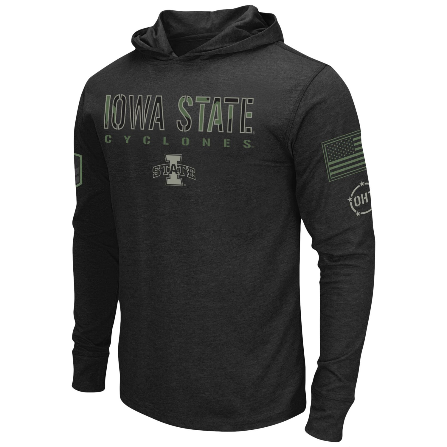 Colosseum Iowa State Cyclones OHT Military Appreciation Team Hoodie Long Sleeve T-Shirt