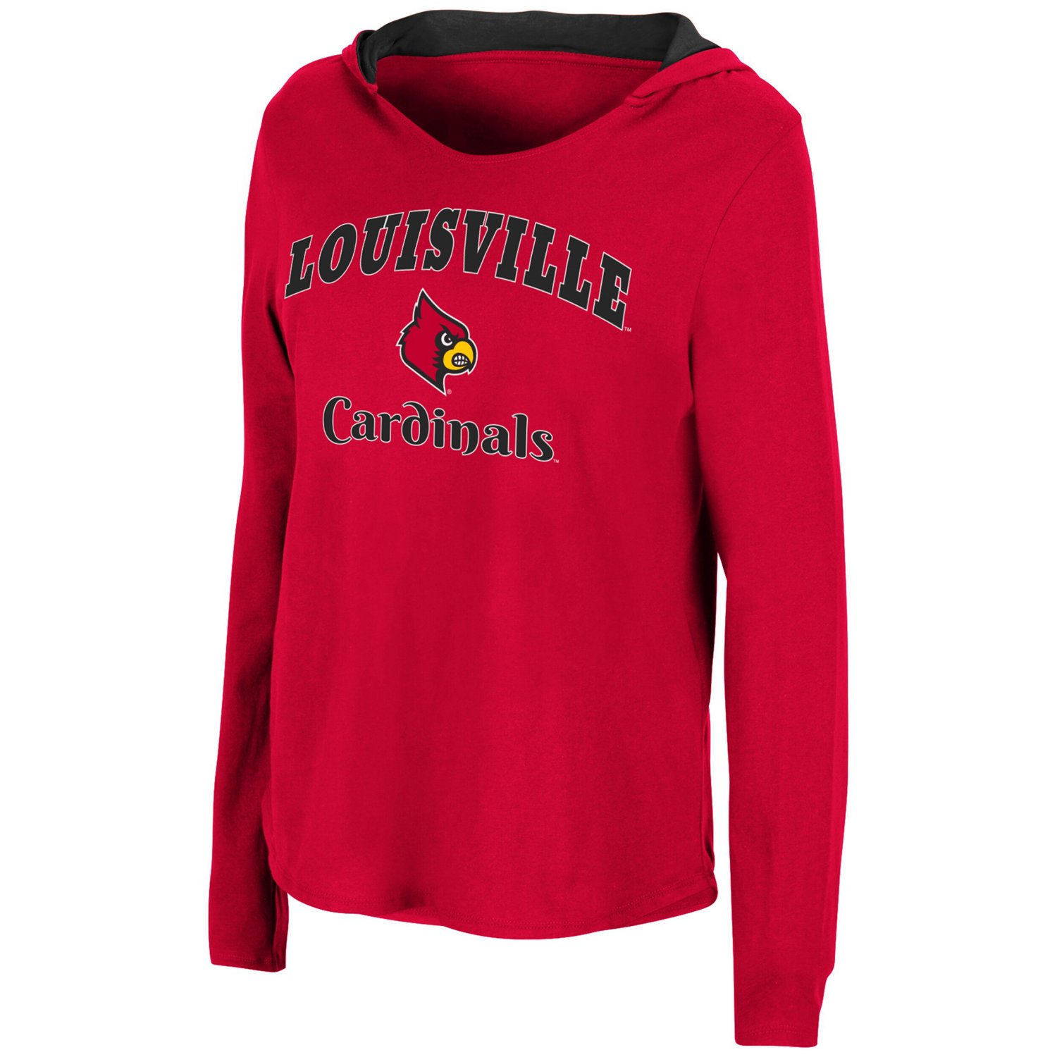 Colosseum Louisville Cardinals Catalina Hoodie Long Sleeve T-Shirt - view number 2