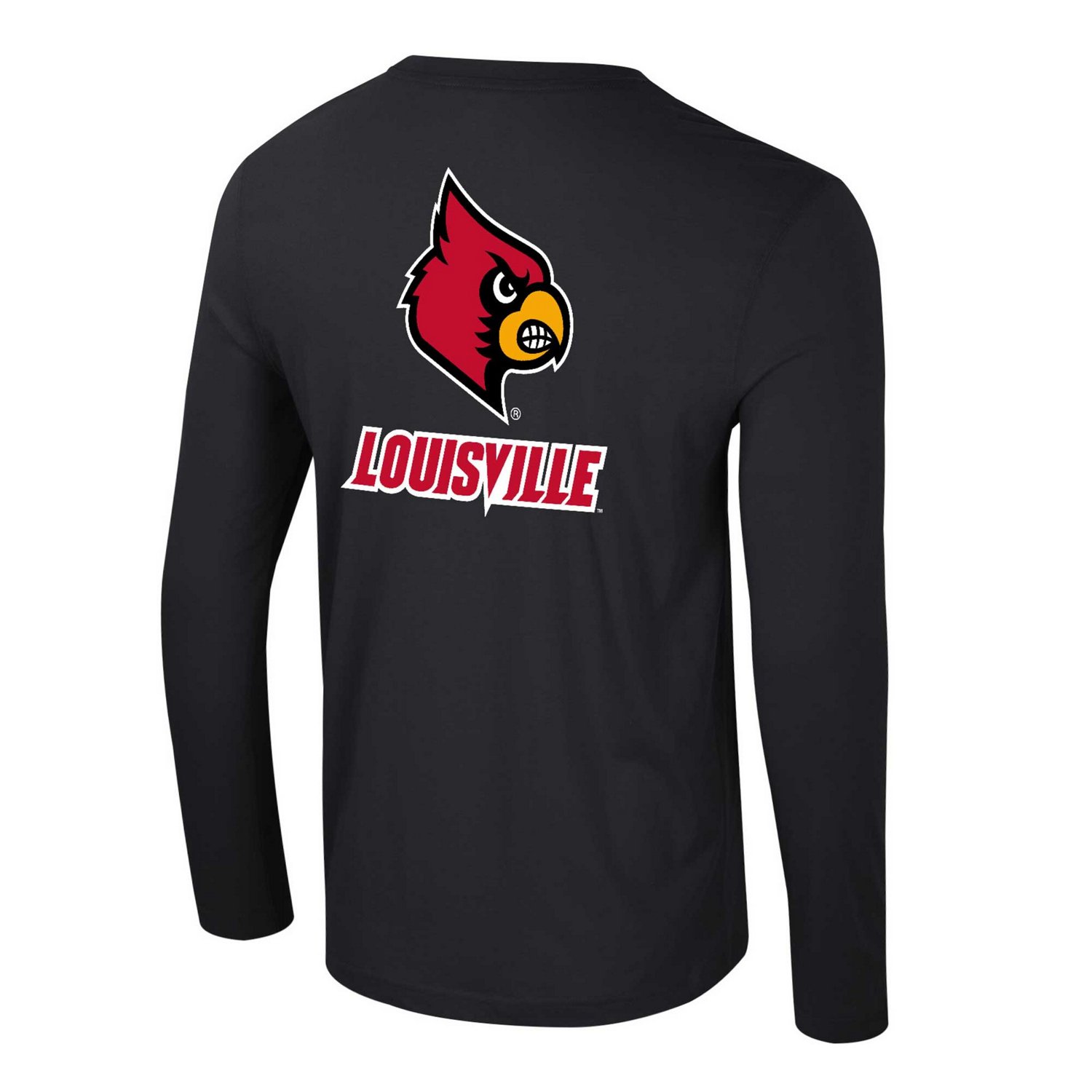Colosseum Louisville Cardinals Logo Lockup 3-Hit Active Blend Long Sleeve T-Shirt - view number 3