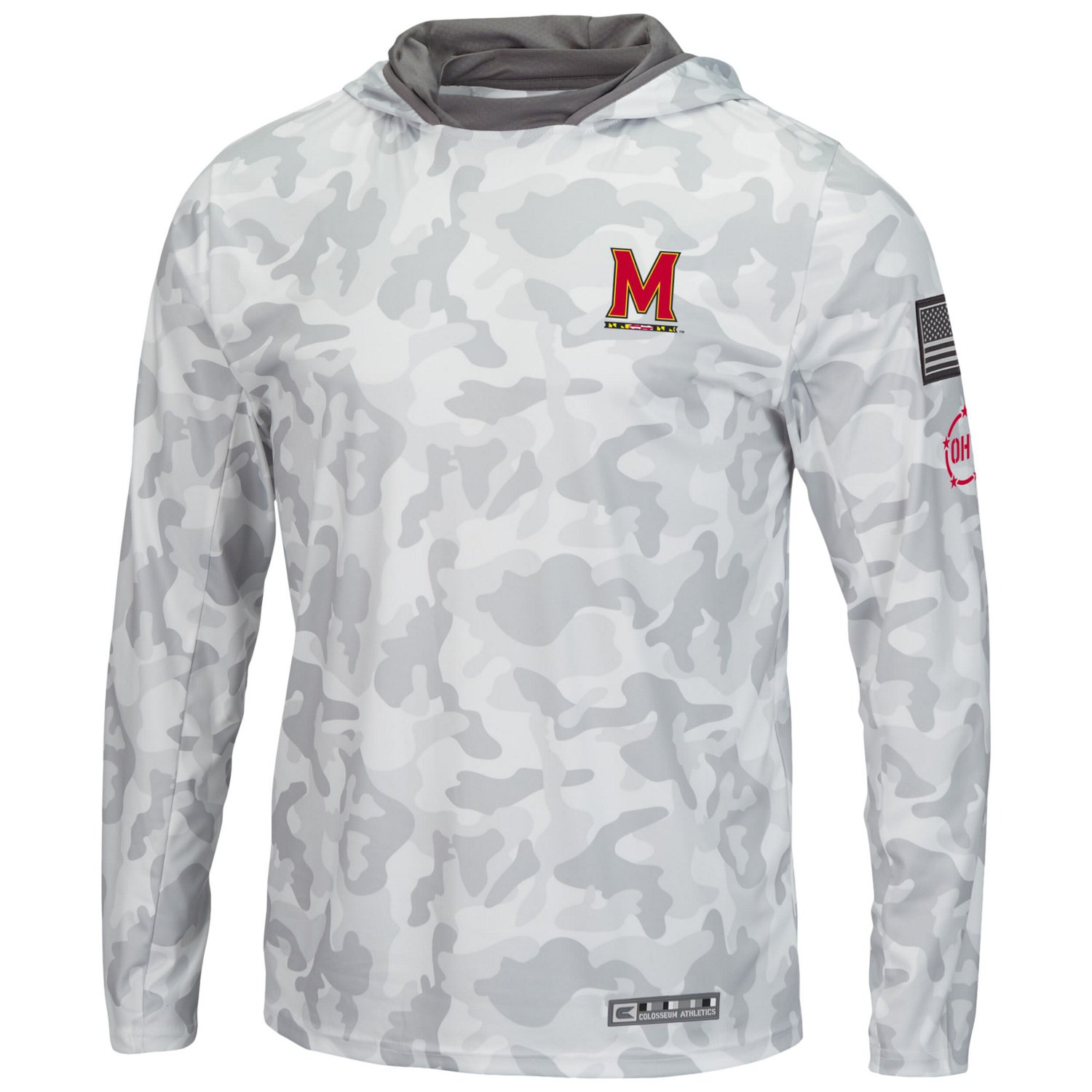 Colosseum Maryland Terrapins OHT Military Appreciation Long Sleeve Hoodie Top - view number 2
