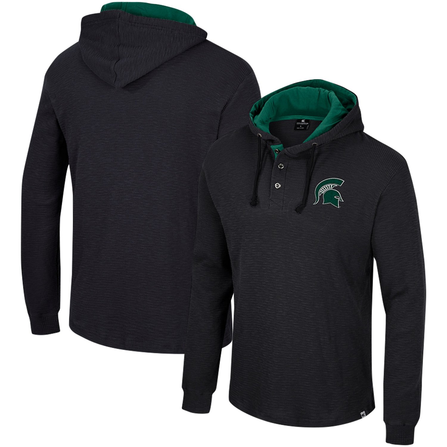 Colosseum Michigan State Spartans Affirmative Thermal Hoodie Long Sleeve T-Shirt
