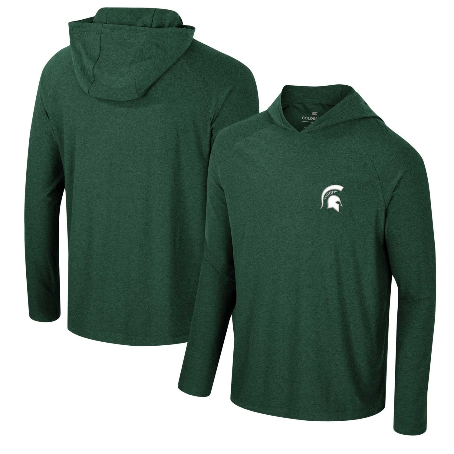 Colosseum Michigan State Spartans Cloud Jersey Raglan Long Sleeve Hoodie T-Shirt