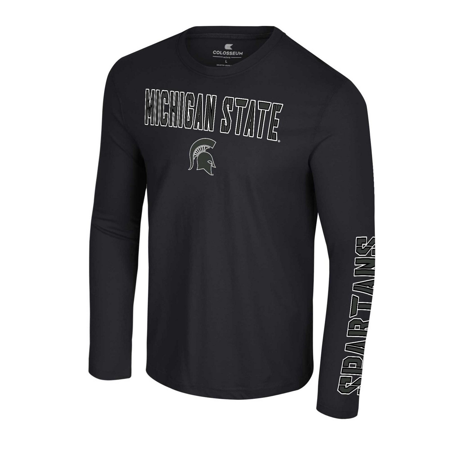 Colosseum Michigan State Spartans Color Pop Active Blend 2-Hit Long Sleeve T-Shirt - view number 2