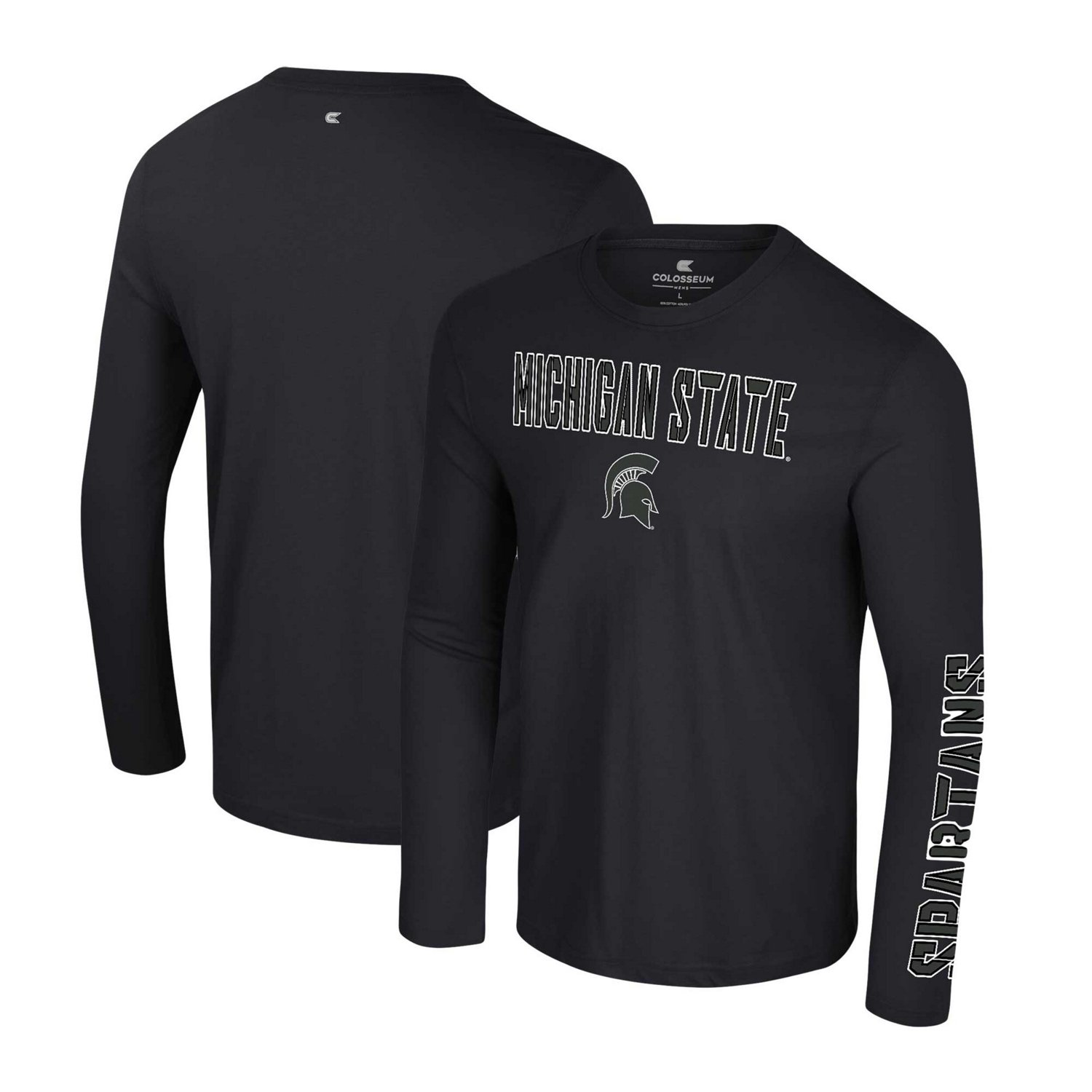 Colosseum Michigan State Spartans Color Pop Active Blend 2-Hit Long Sleeve T-Shirt