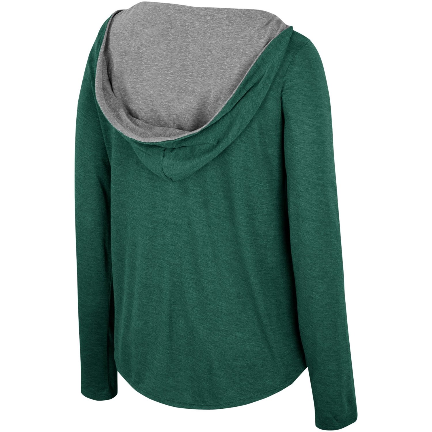 Colosseum Michigan State Spartans Distressed Heather Long Sleeve Hoodie T-Shirt - view number 3