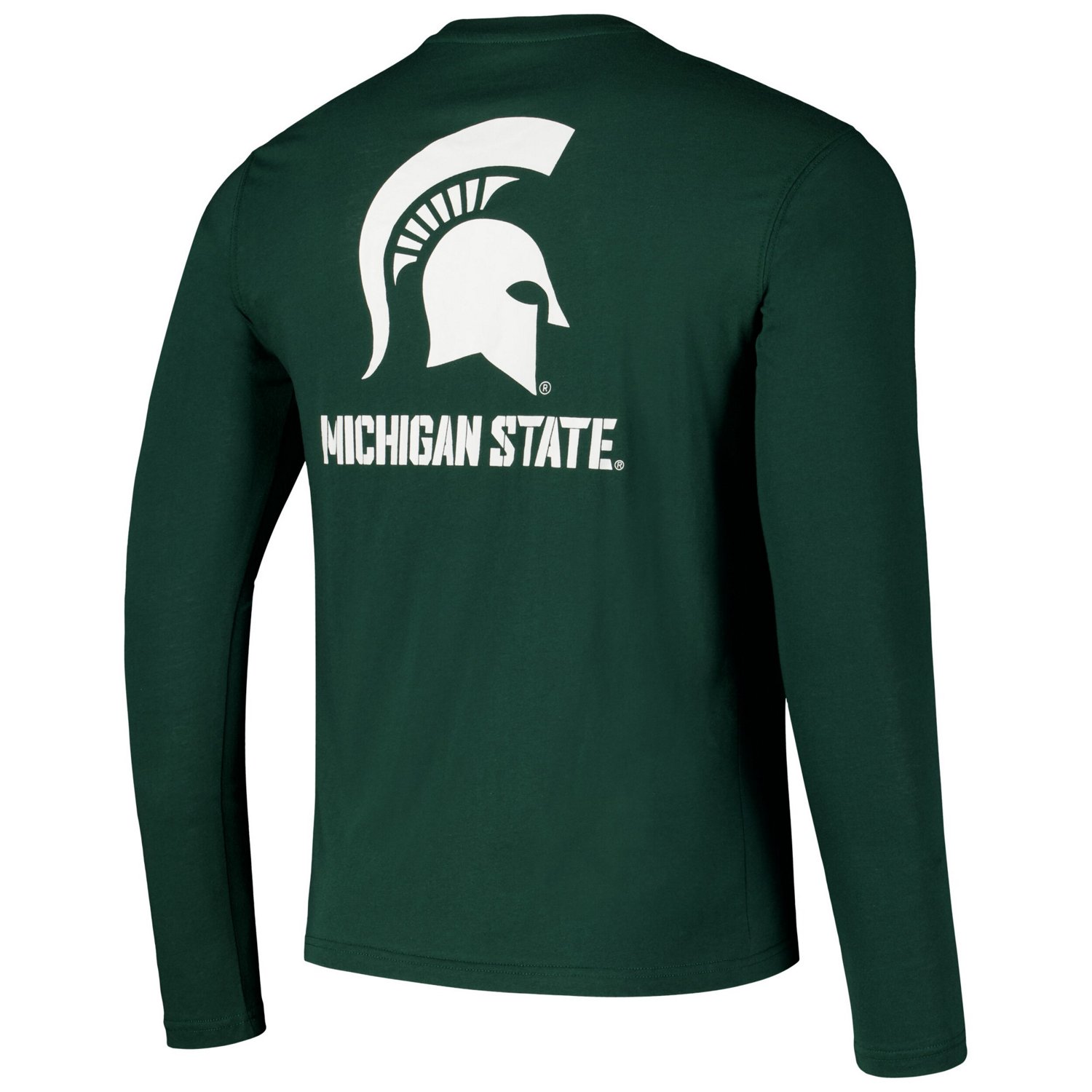 Colosseum Michigan State Spartans Logo Lockup 3-Hit Active Blend Long Sleeve T-Shirt - view number 3