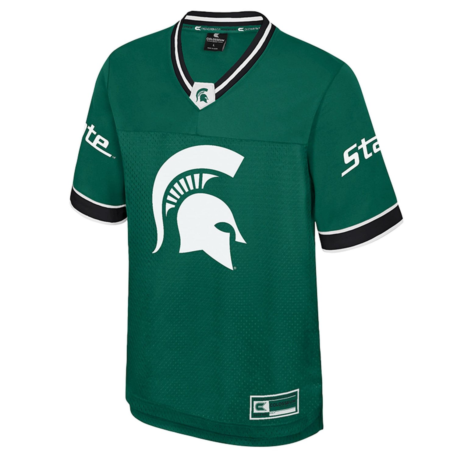 Colosseum Michigan State Spartans Nothing But The Hits Football Jersey - view number 2
