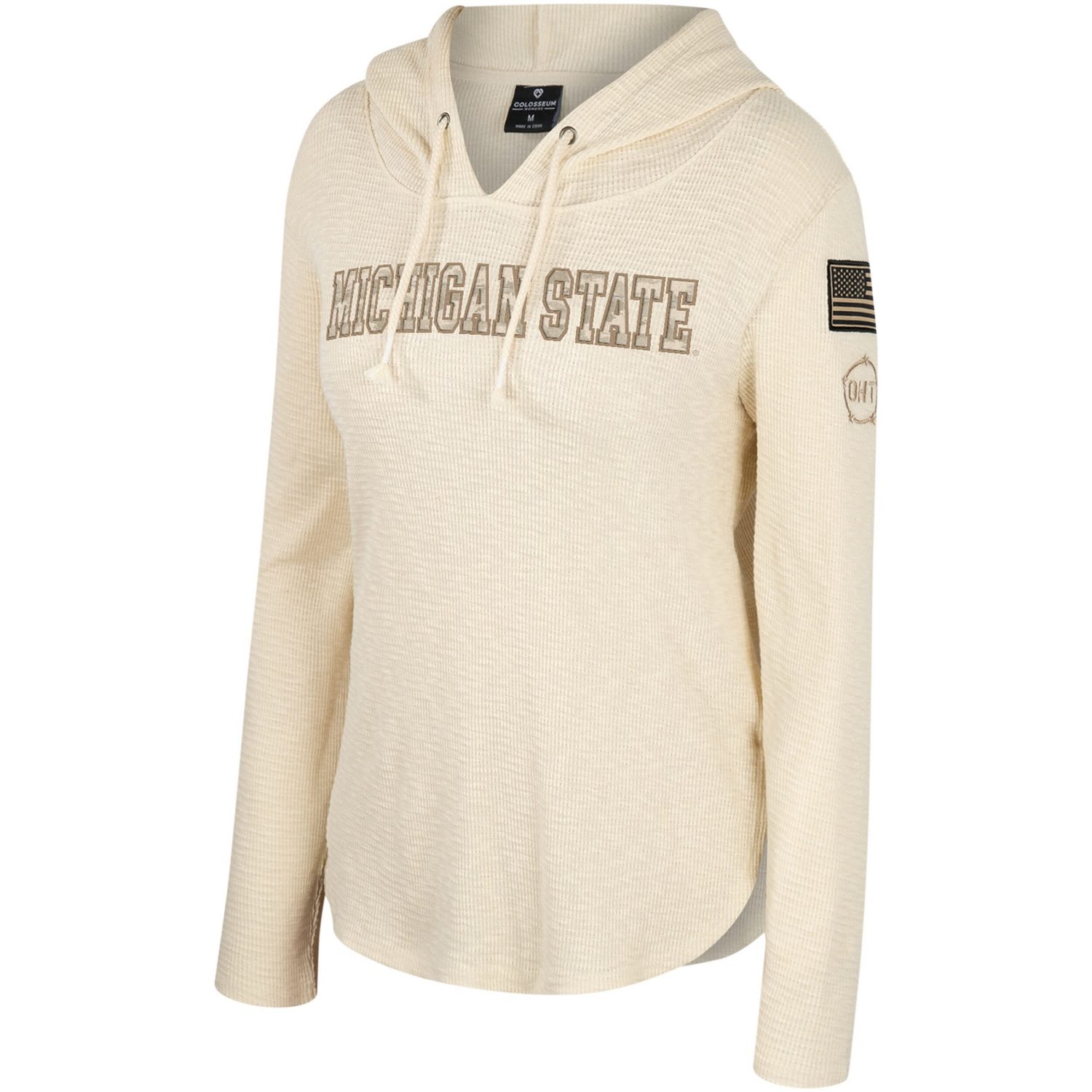 Colosseum Michigan State Spartans OHT Military Appreciation Casey Raglan Long Sleeve Hoodie T-Shirt - view number 2