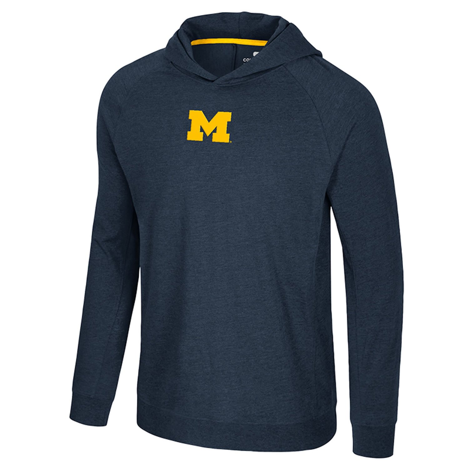 Colosseum Michigan Wolverines Back in Business Long Sleeve Raglan Hooded T-Shirt - view number 2