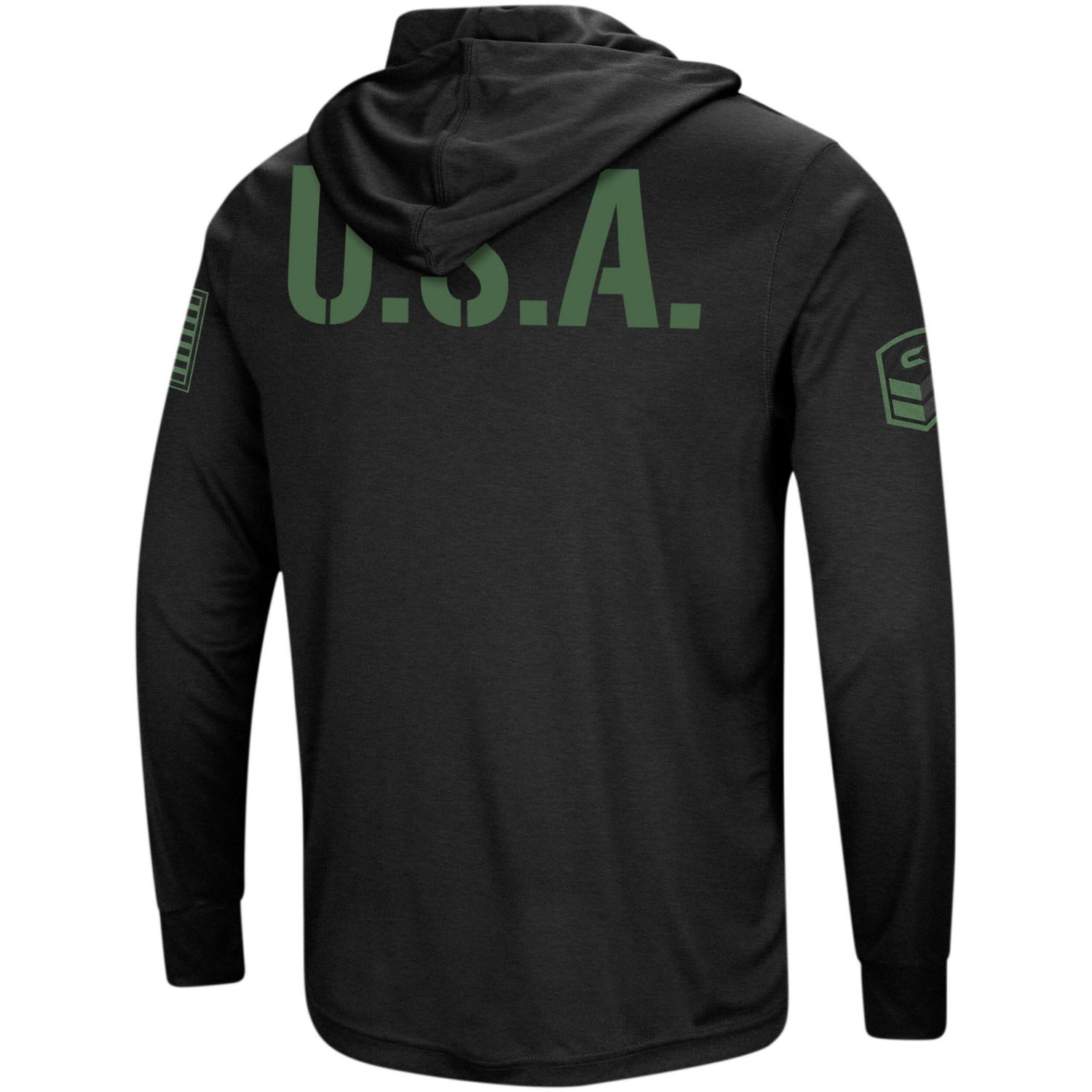 Colosseum Michigan Wolverines Big  Tall OHT Military Appreciation Tango Long Sleeve Hoodie T-Shirt - view number 3