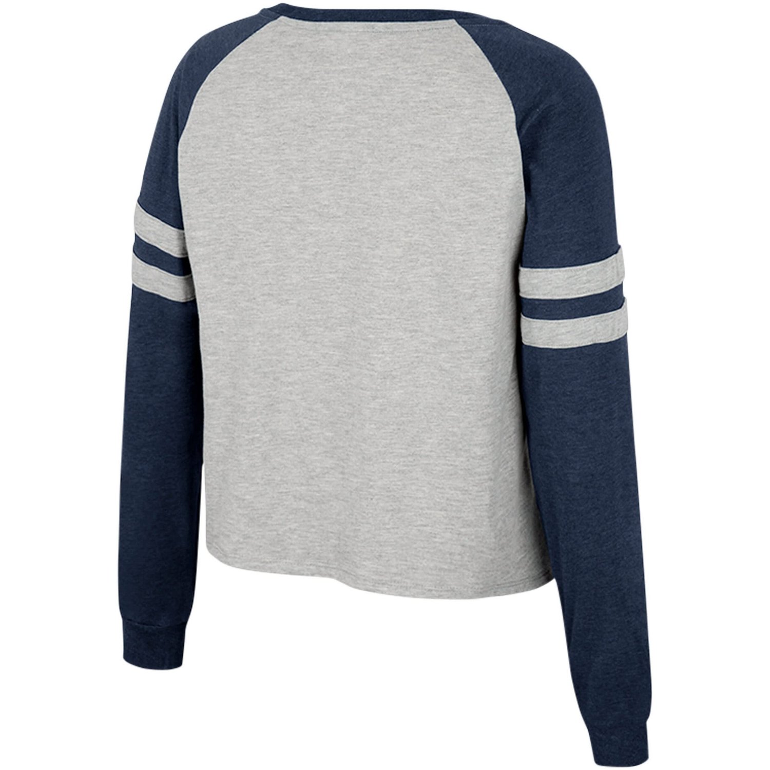 Colosseum Michigan Wolverines I'm Gliding Here Raglan Long Sleeve Cropped T-Shirt - view number 3