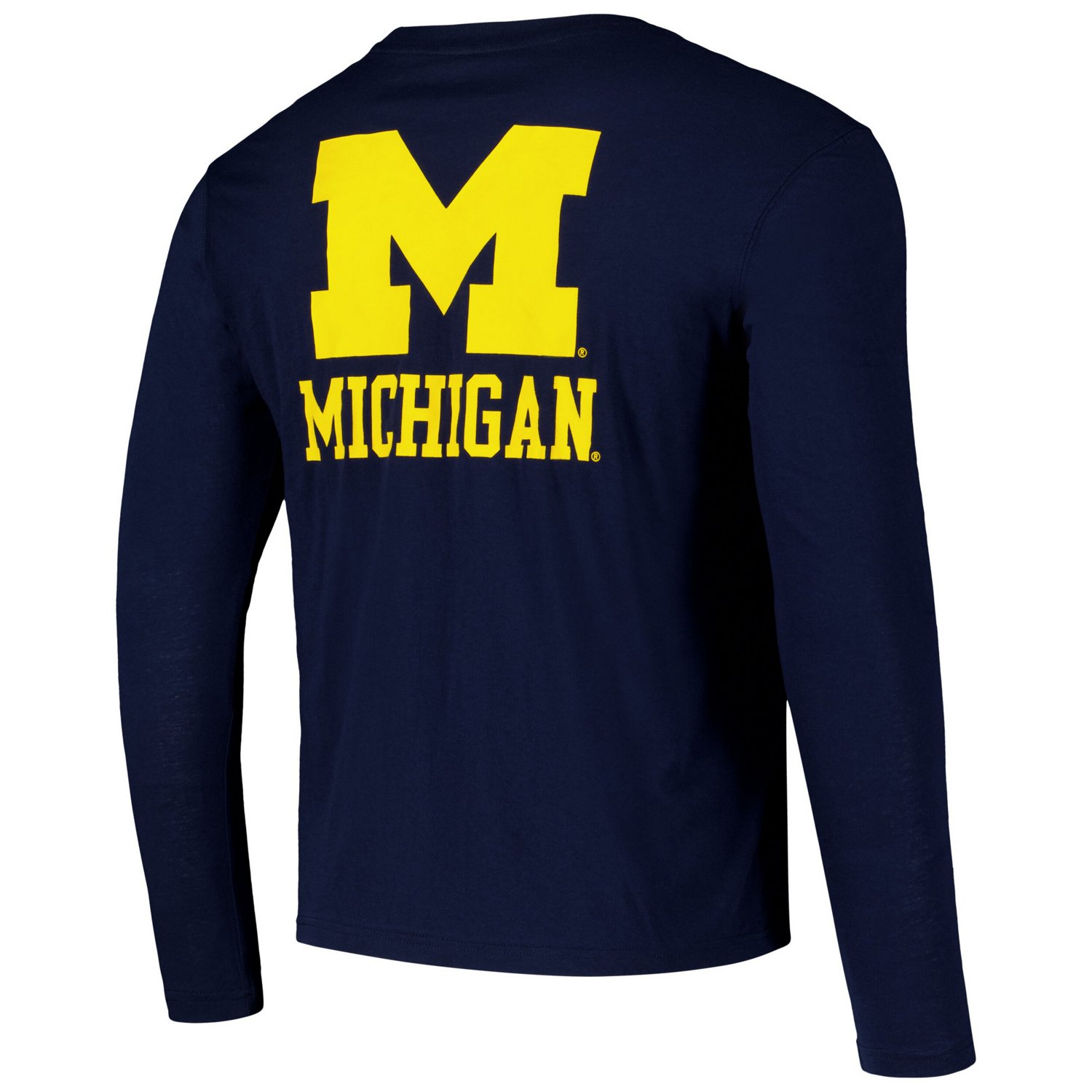 Colosseum Michigan Wolverines Logo Lockup 3-Hit Active Blend Long Sleeve T-Shirt - view number 3