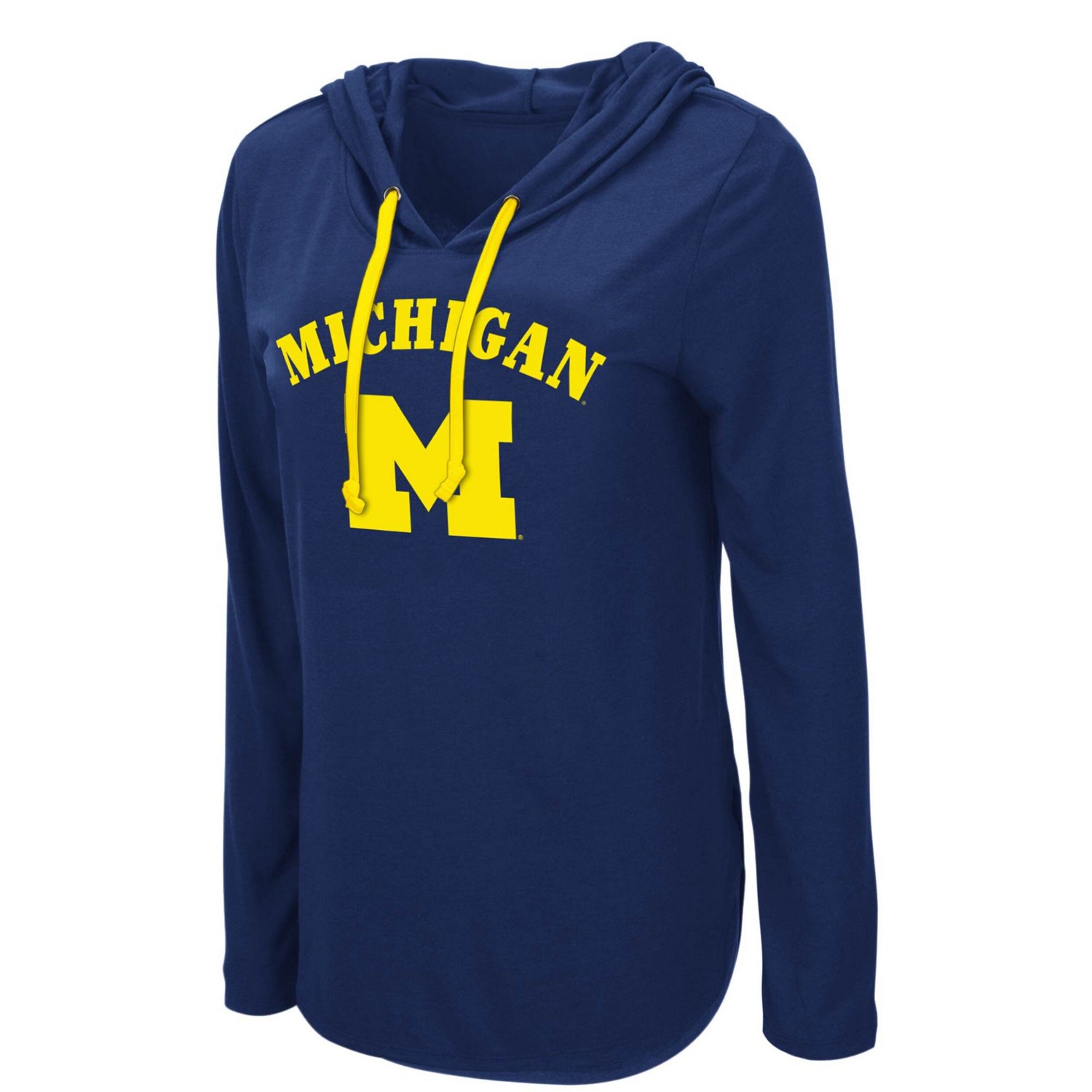 Colosseum Michigan Wolverines My Lover Lightweight Hooded Long Sleeve T-Shirt - view number 2