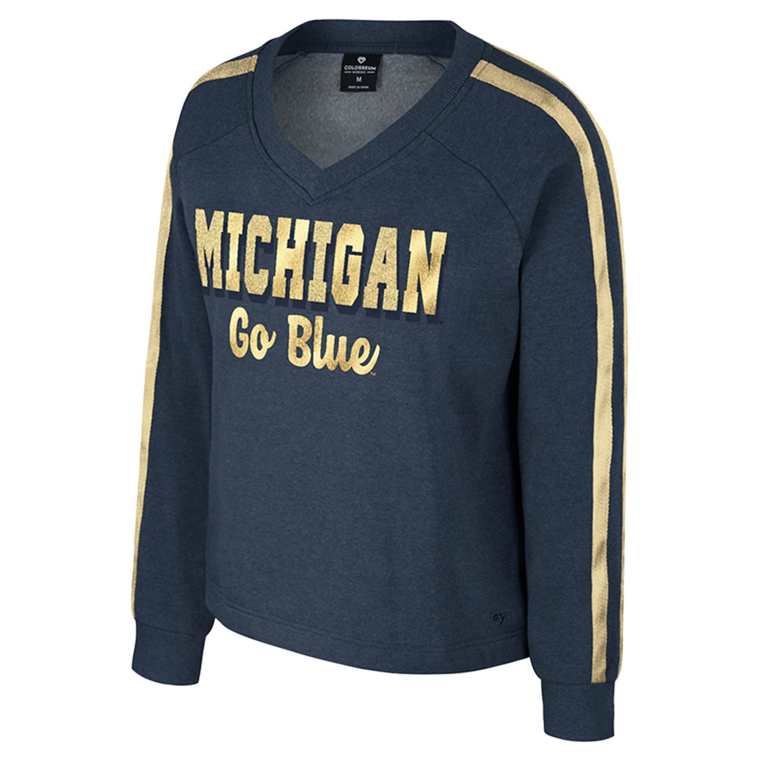 Colosseum Michigan Wolverines Treasures Long Sleeve V-Neck T-Shirt                                                               - view number 2