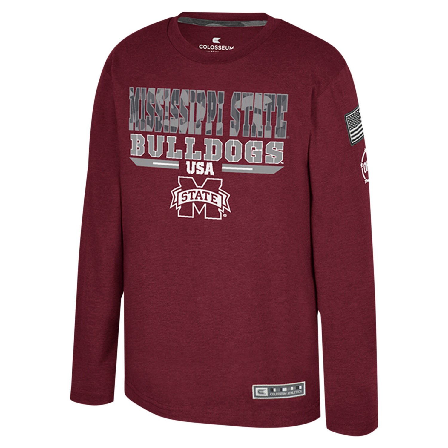 Colosseum Mississippi State Bulldogs OHT Military Appreciation Oorah Long Sleeve T-Shirt - view number 2
