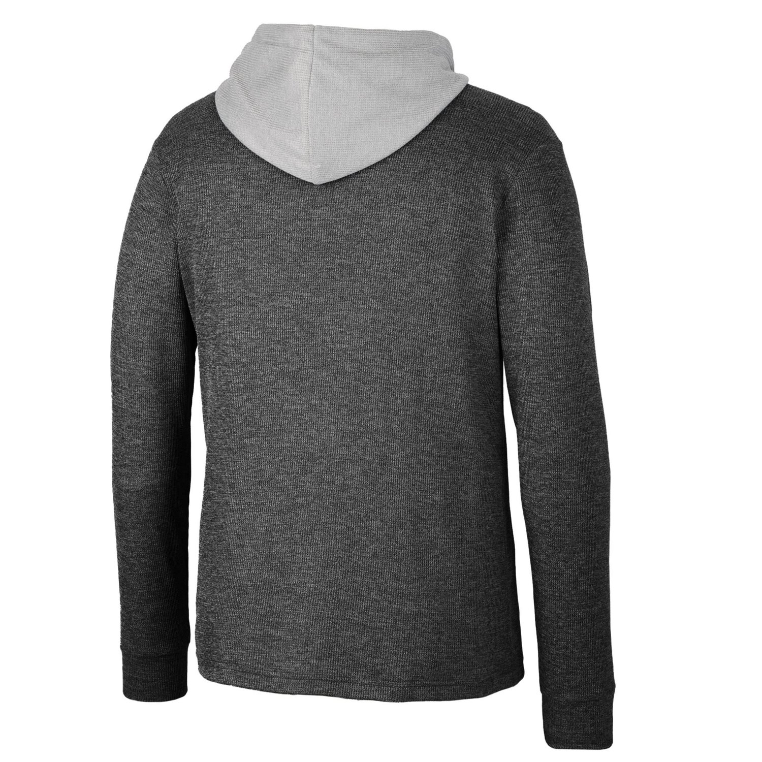 Colosseum Nebraska Huskers Ballot Waffle-Knit Thermal Long Sleeve Hoodie T-Shirt - view number 3