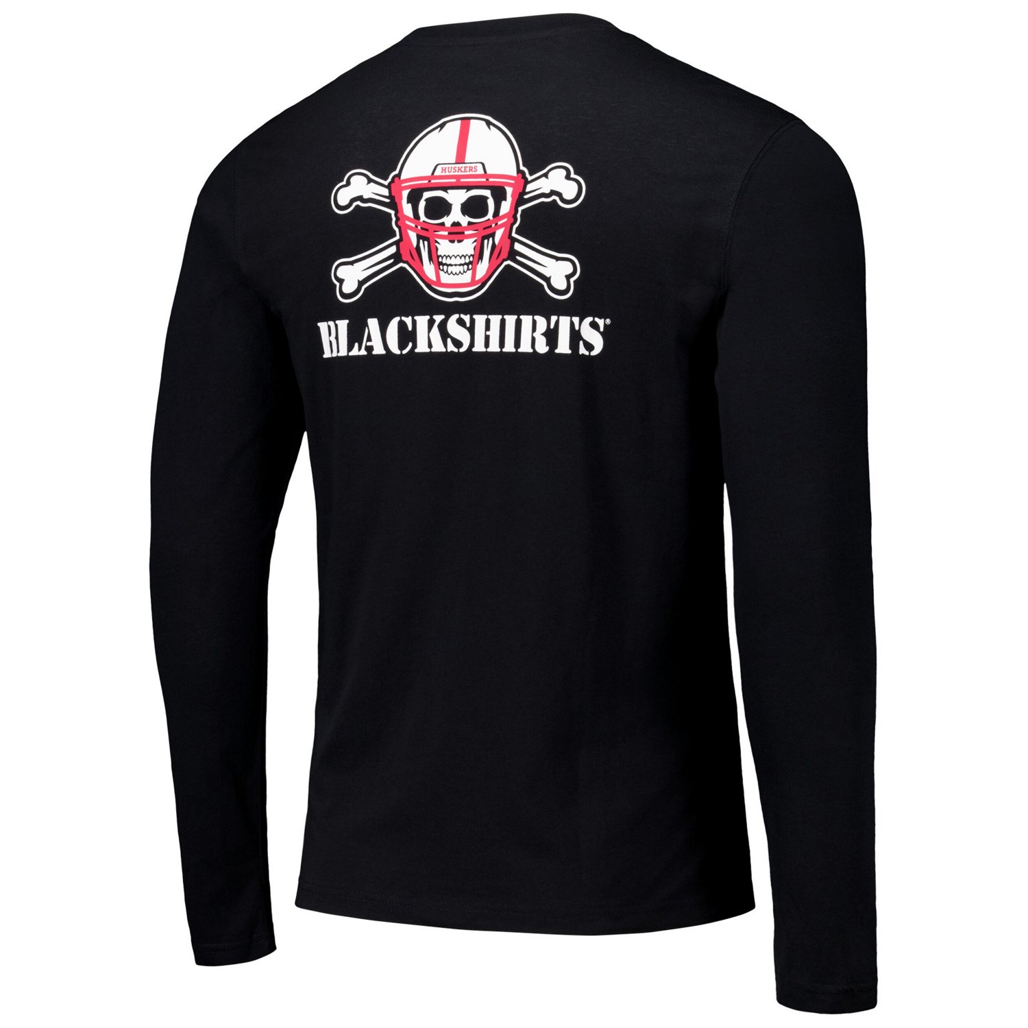 Colosseum Nebraska Huskers Logo Lockup 3-Hit Active Blend Long Sleeve T-Shirt - view number 3