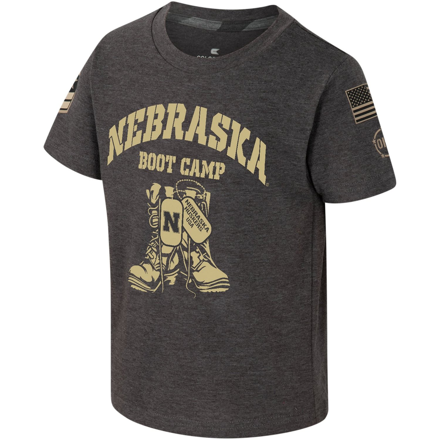 Colosseum Nebraska Huskers OHT Military Appreciation Boot Camp T-Shirt                                                           - view number 2