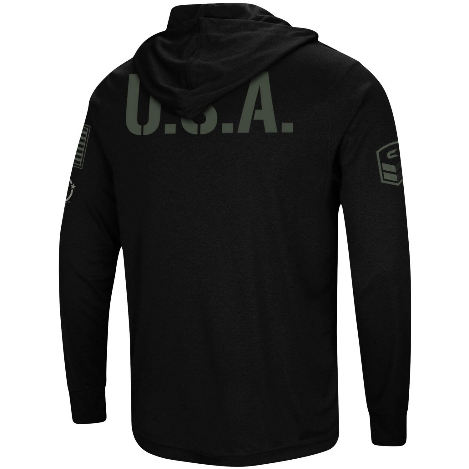 Colosseum Nebraska Huskers OHT Military Appreciation Hoodie Long Sleeve T-Shirt - view number 2