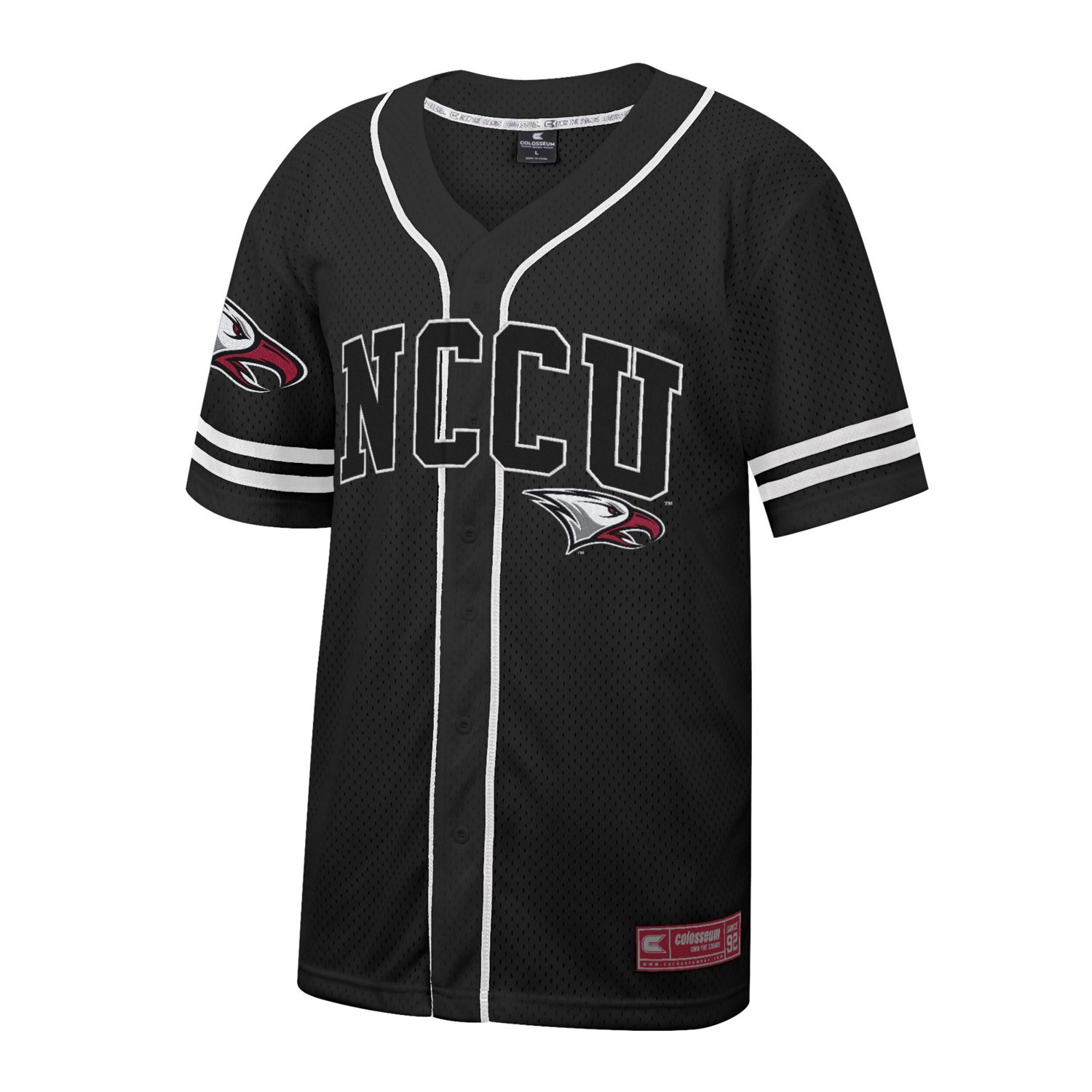 Colosseum North Carolina Central Eagles Free Spirited Mesh Button-Up Baseball Jersey - view number 2